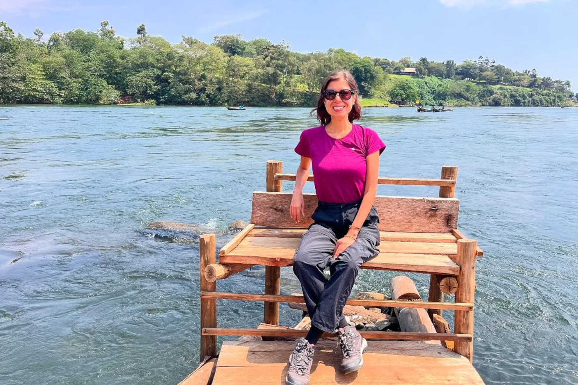 Mayra Elestina, durante su viaje en Uganda RRSS