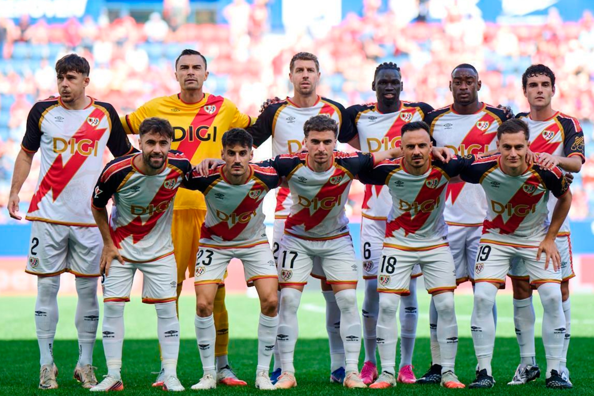 Un once del Rayo Vallecano de esta temporada.