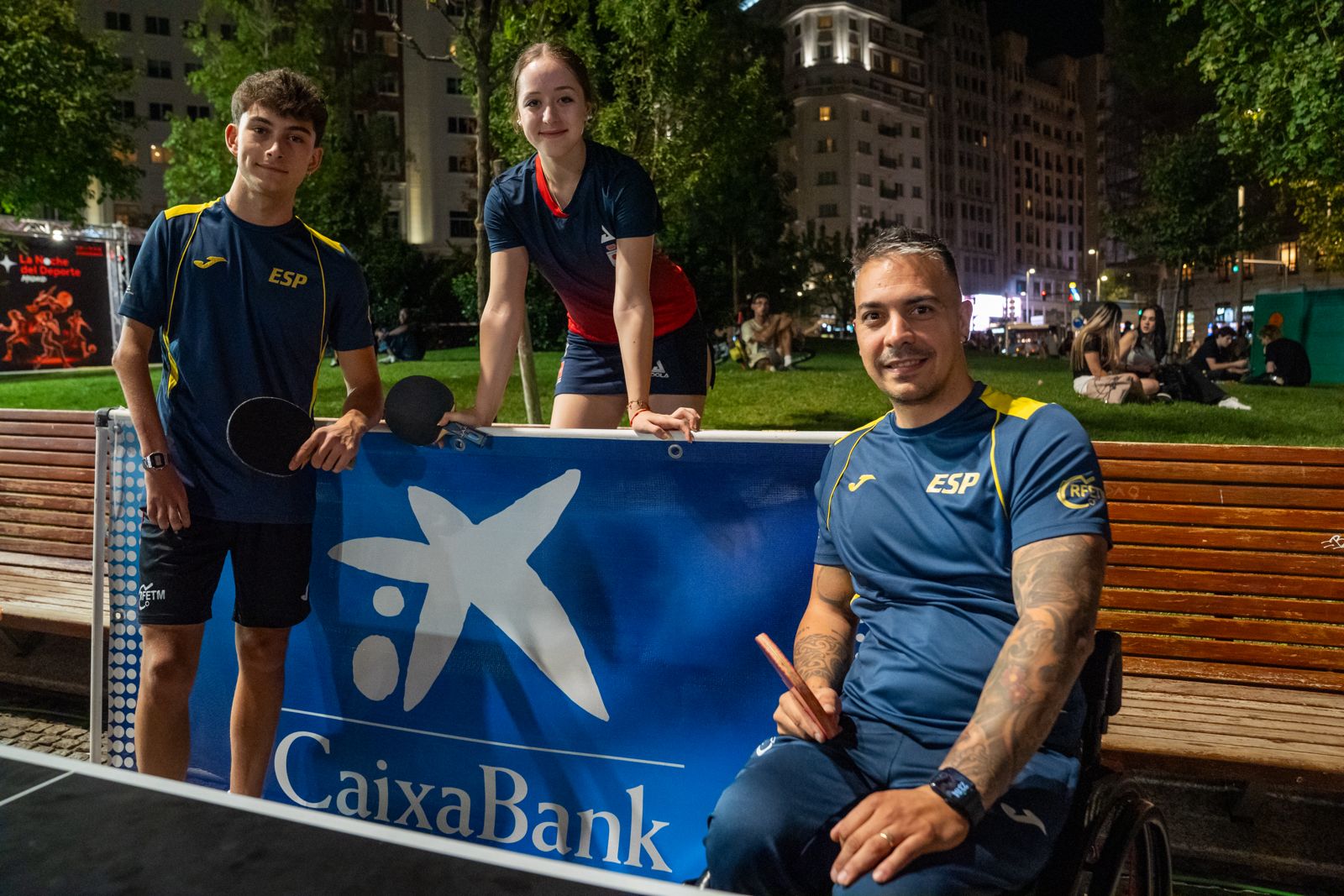 Marlon López, Chloe Marcos y Eder Rodríguez, en La Noche del Deporte.