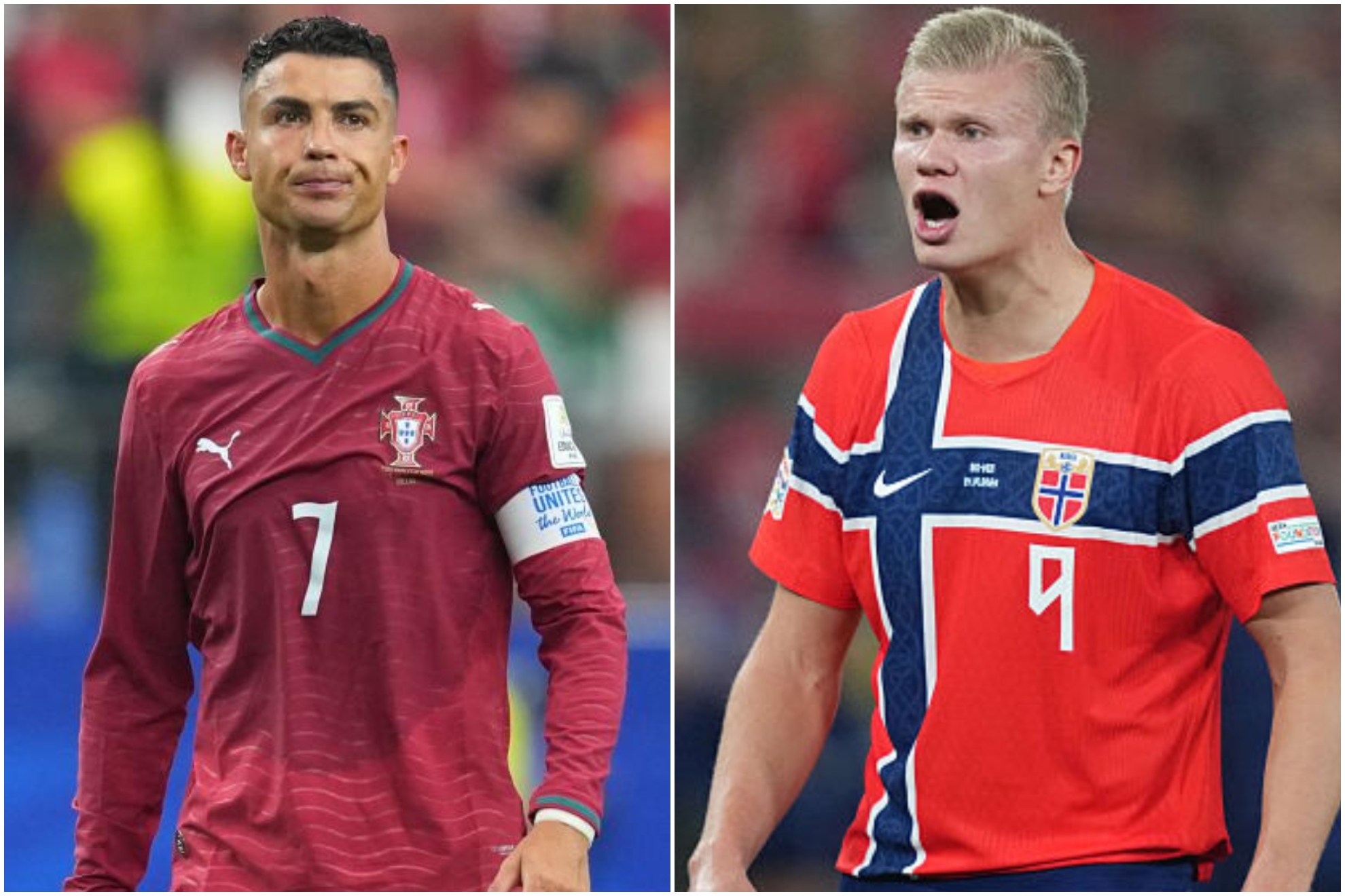 Cristiano Ronaldo y Haaland