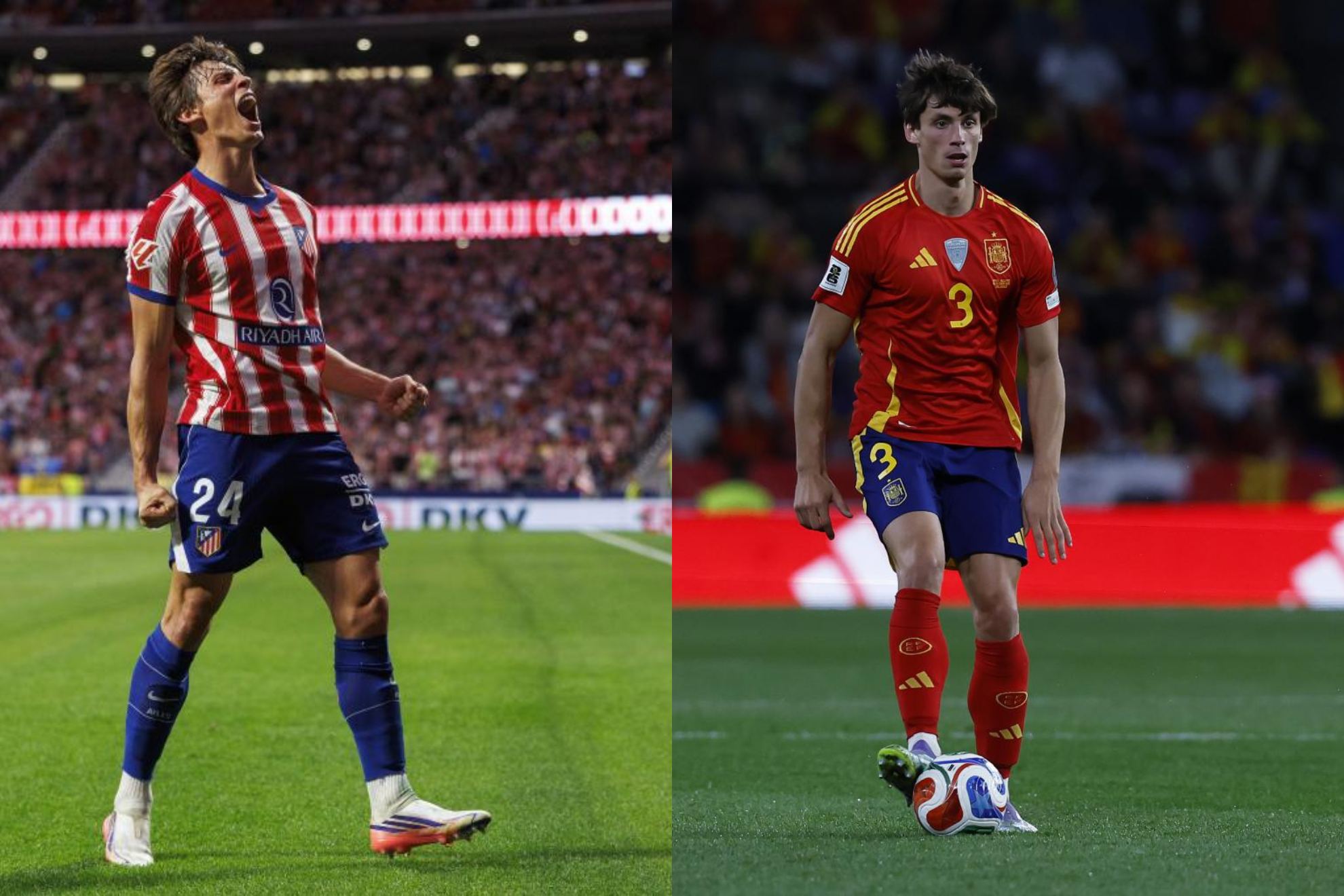 Le Normand con el Atlético y con España.