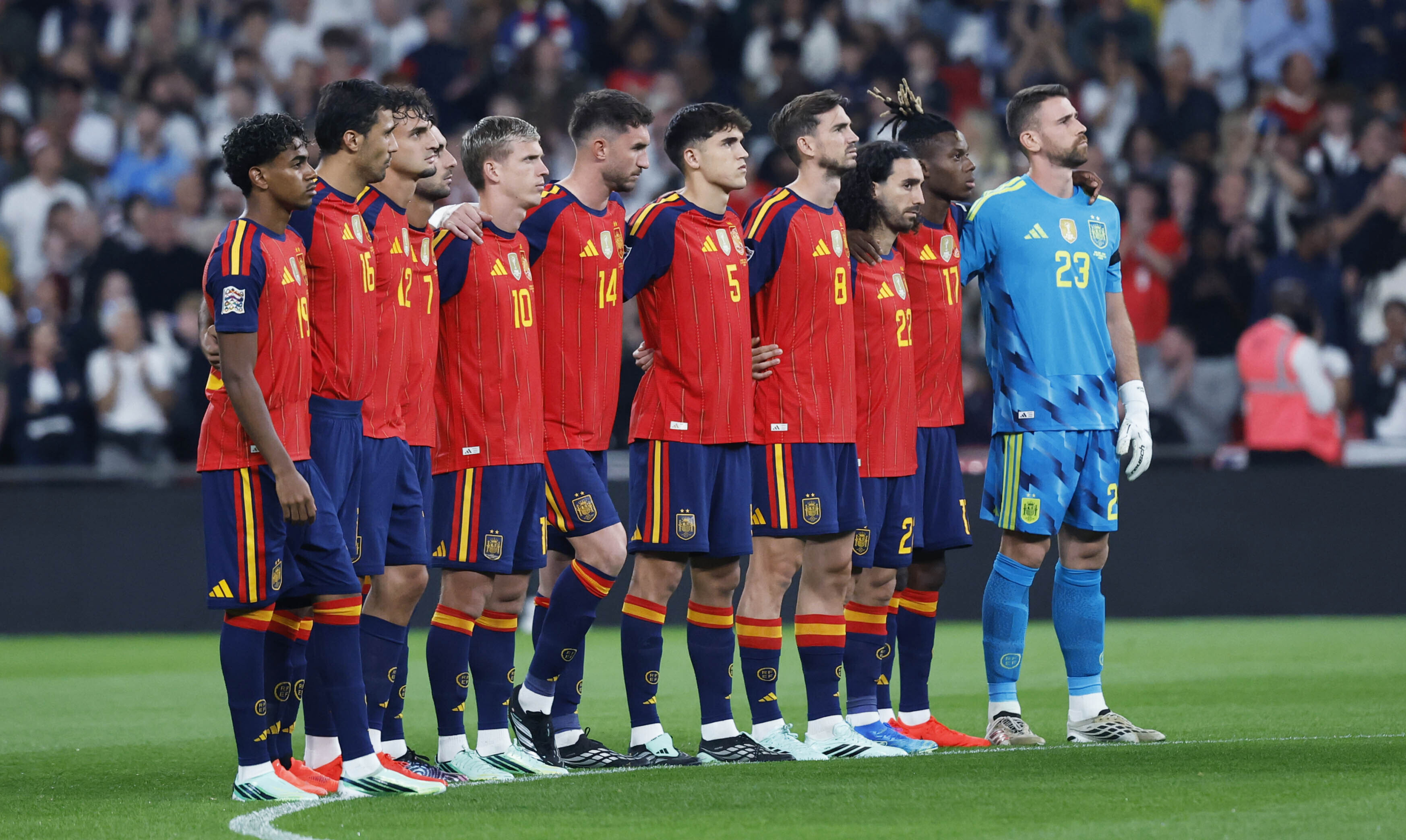 España, con el once de Wembley. FOTO CHEMA REY