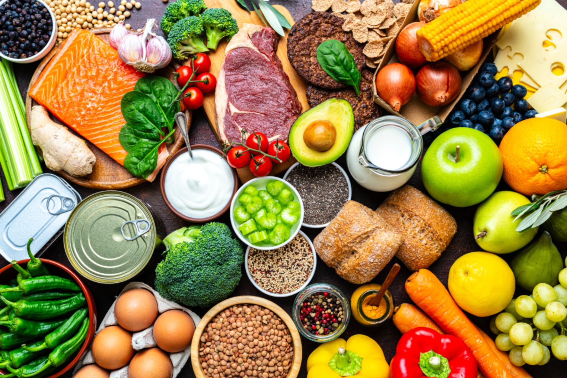 Imagen de recurso de varios alimentos. Pixabay.