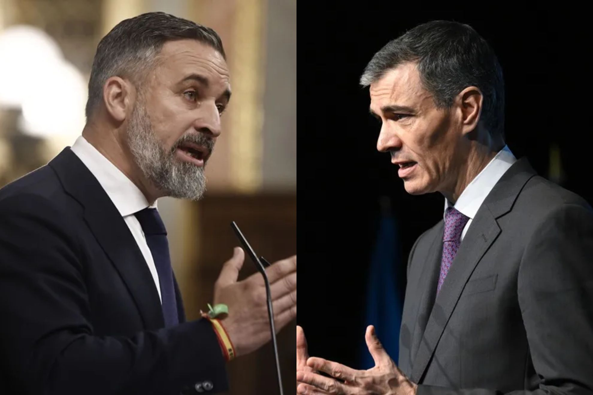 Santiago Abascal y Pedro Sánchez.