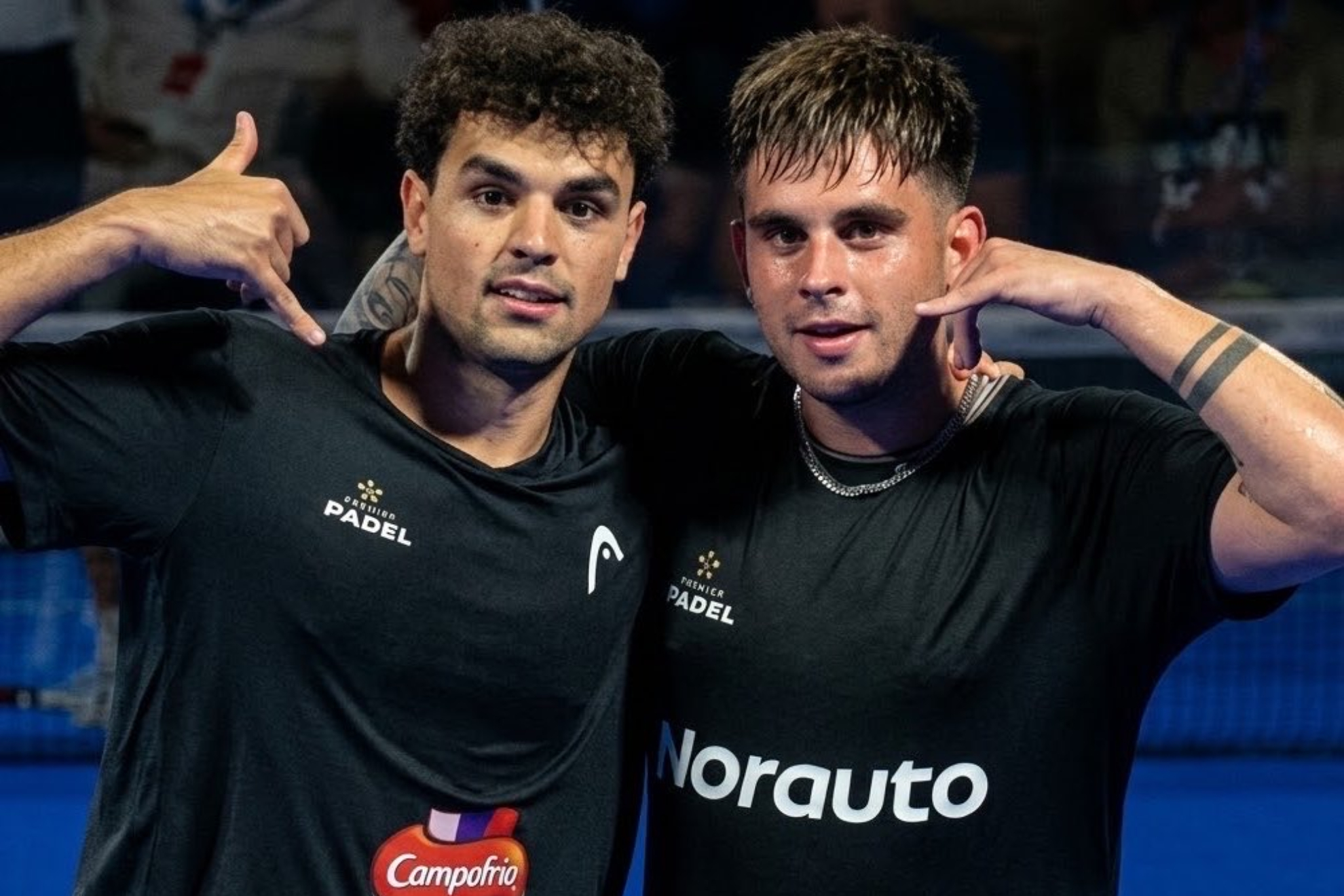 Fran Guerrero y Javi Leal celebrando el FIP Platinum de Lyon.