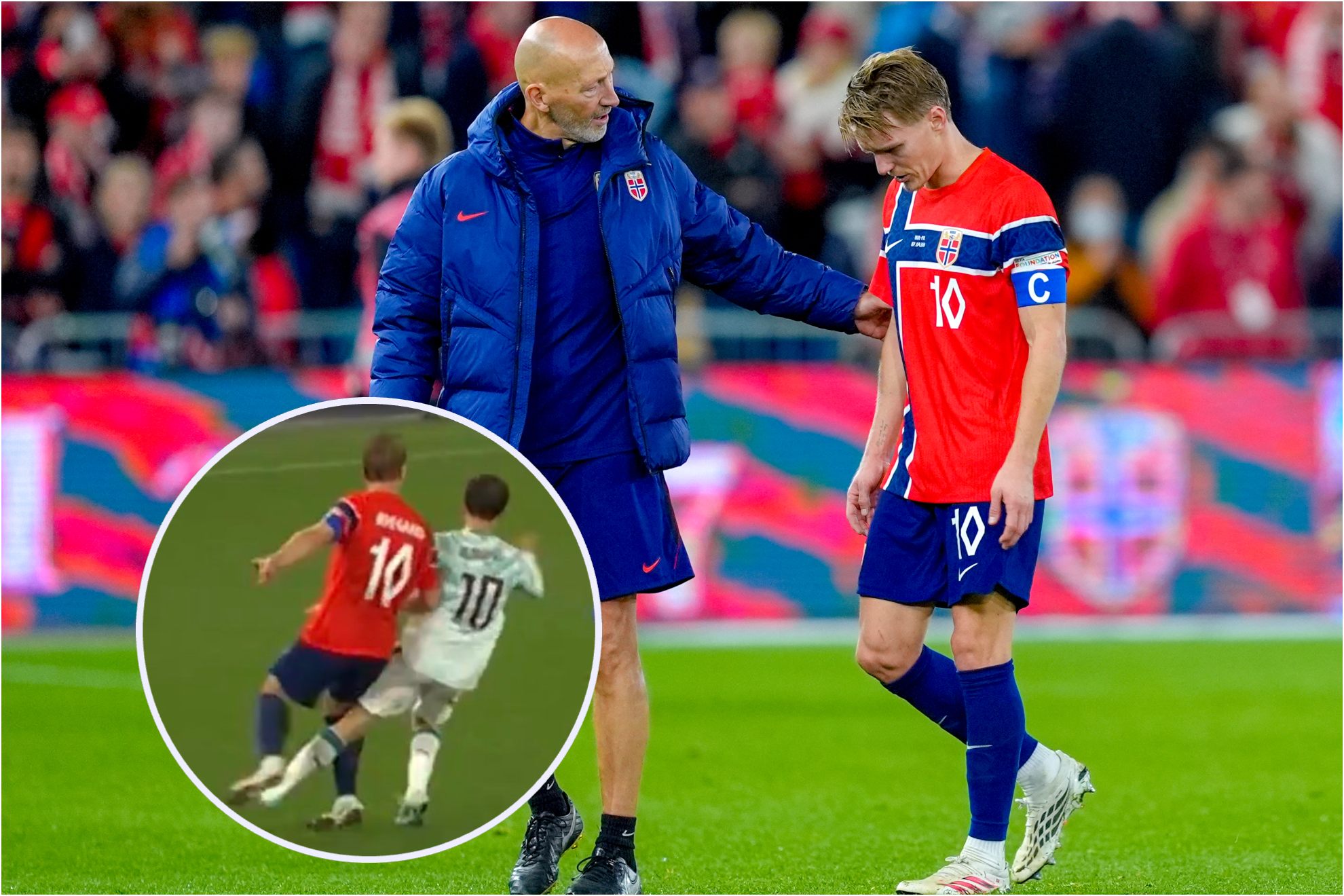 Entrada de Silva a Odegaard.
