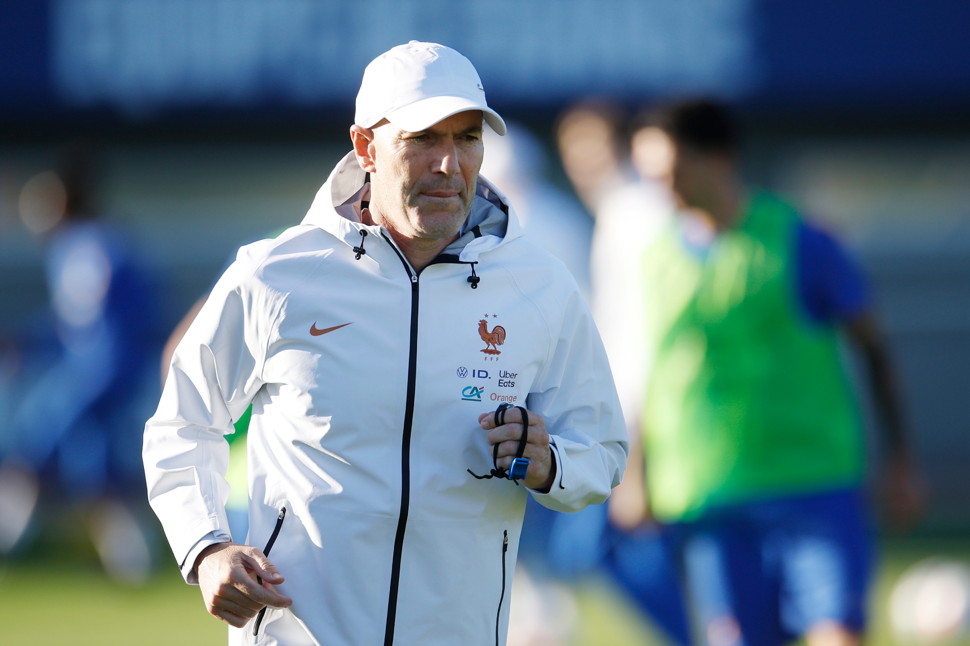 Zidane, durante un entrenamiento con Francia. EFE.