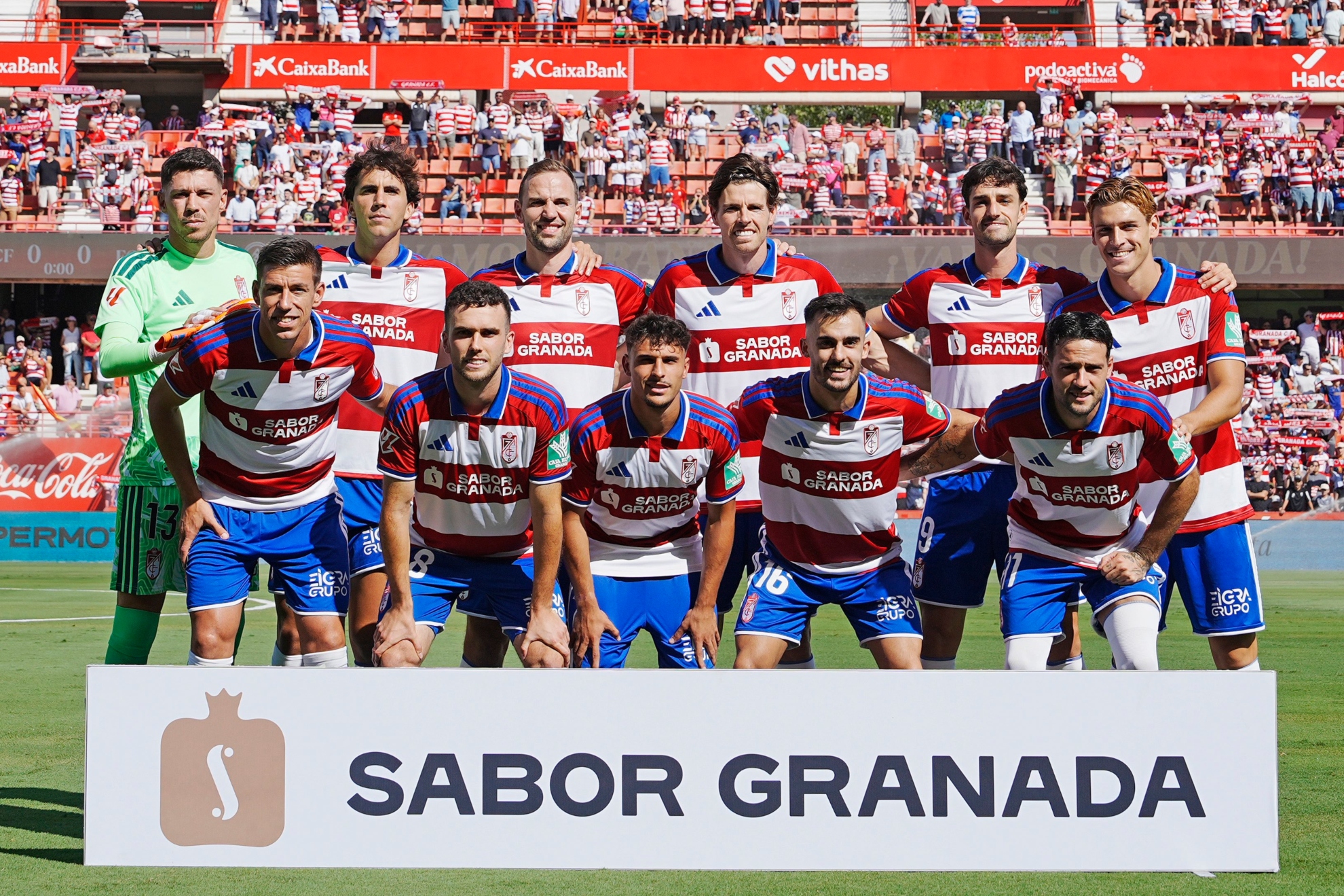 El once del Granada ante el Andorra. GRANADA CF