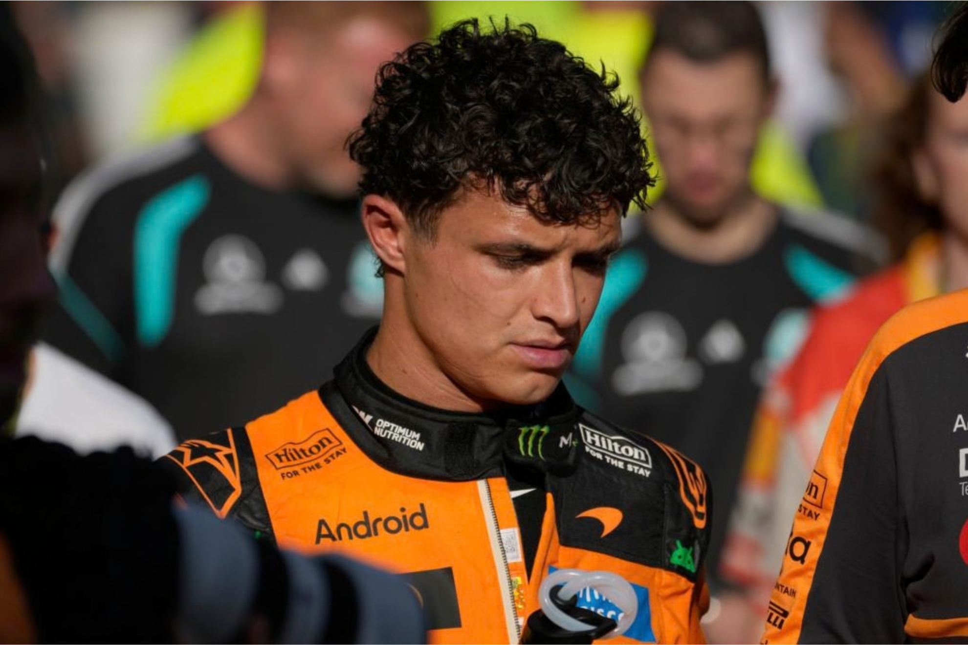 Lando Norris durante el Gran Premio de Azerbaiyán.