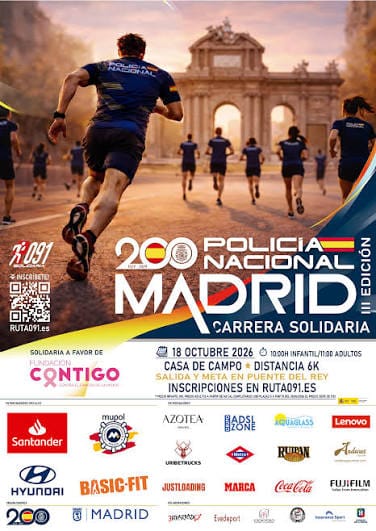 El cartel que anuncia la carrera del 18 de octubre.