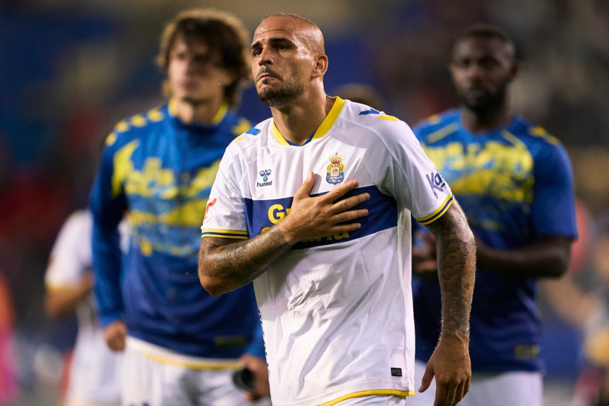 Sandro, tras el partido que la UD perdió en Eibar. UD LAS PALMAS