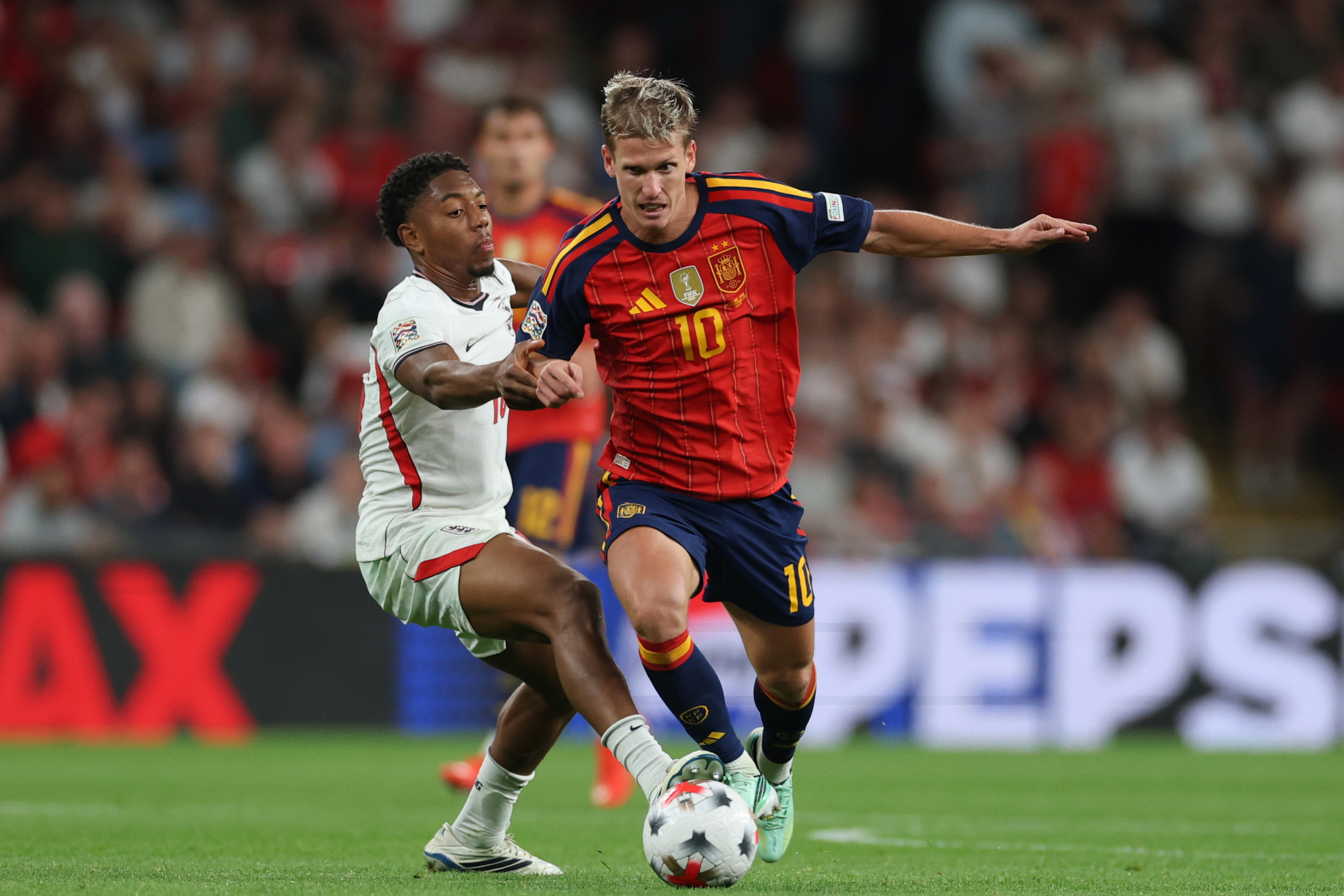 Dani Olmo, durante el Inglaterra 2-España 3. CHEMA REY