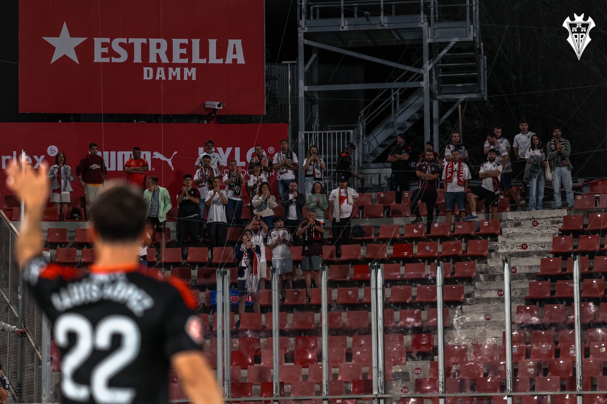 Imagen del final del partido en Montilivi ante el Girona. ALBACETE BALOMPIÉ