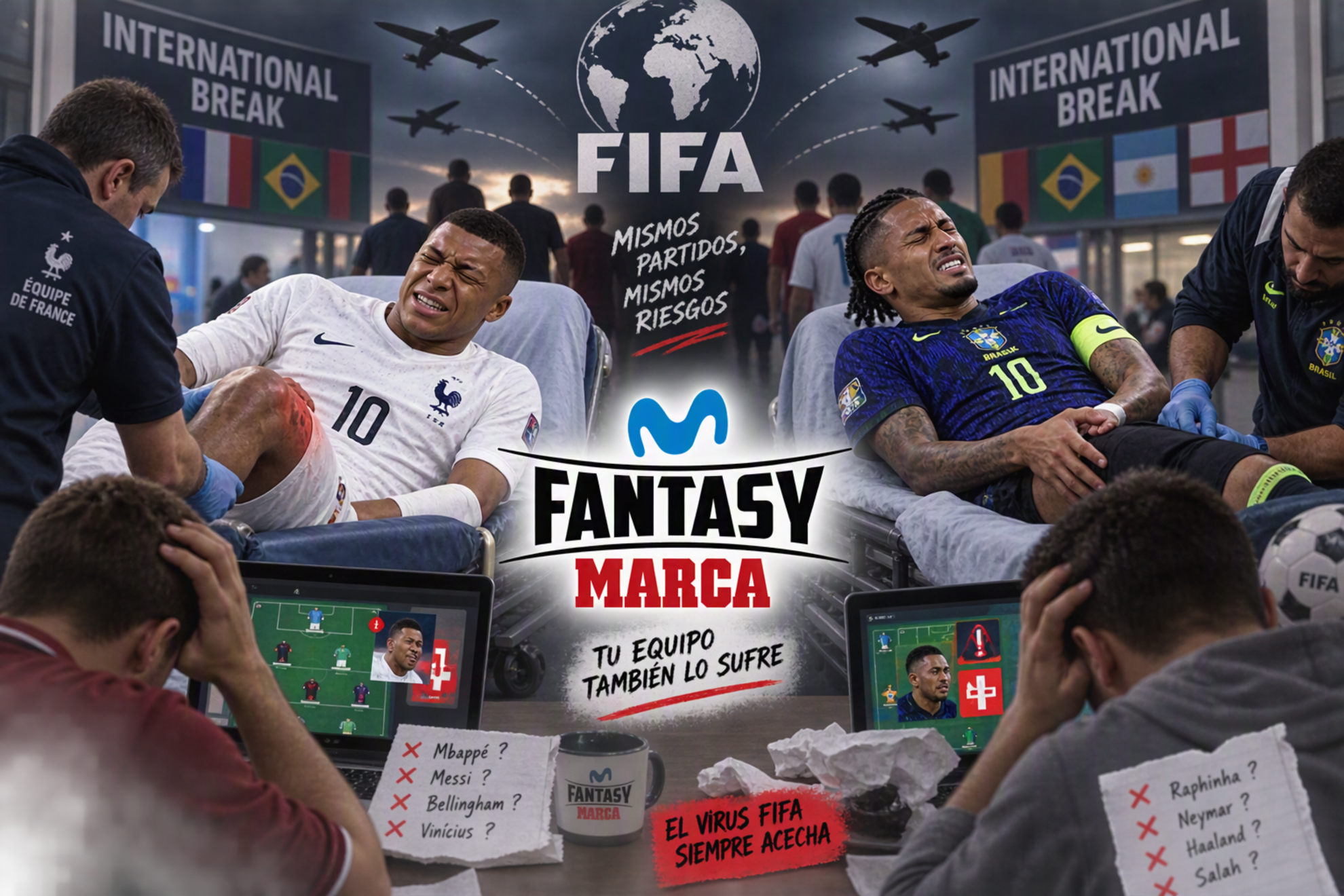 Mbappé y Raphinha son dudas para el retorno liguero.