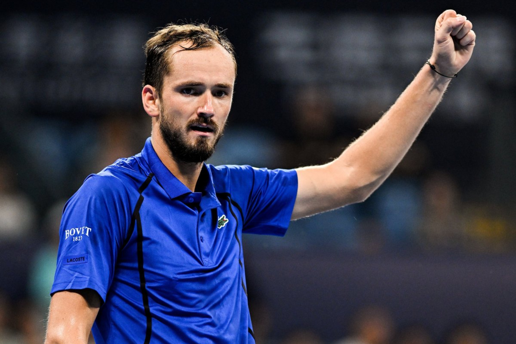 Daniil Medvedev levantando el puño. ATP Tour