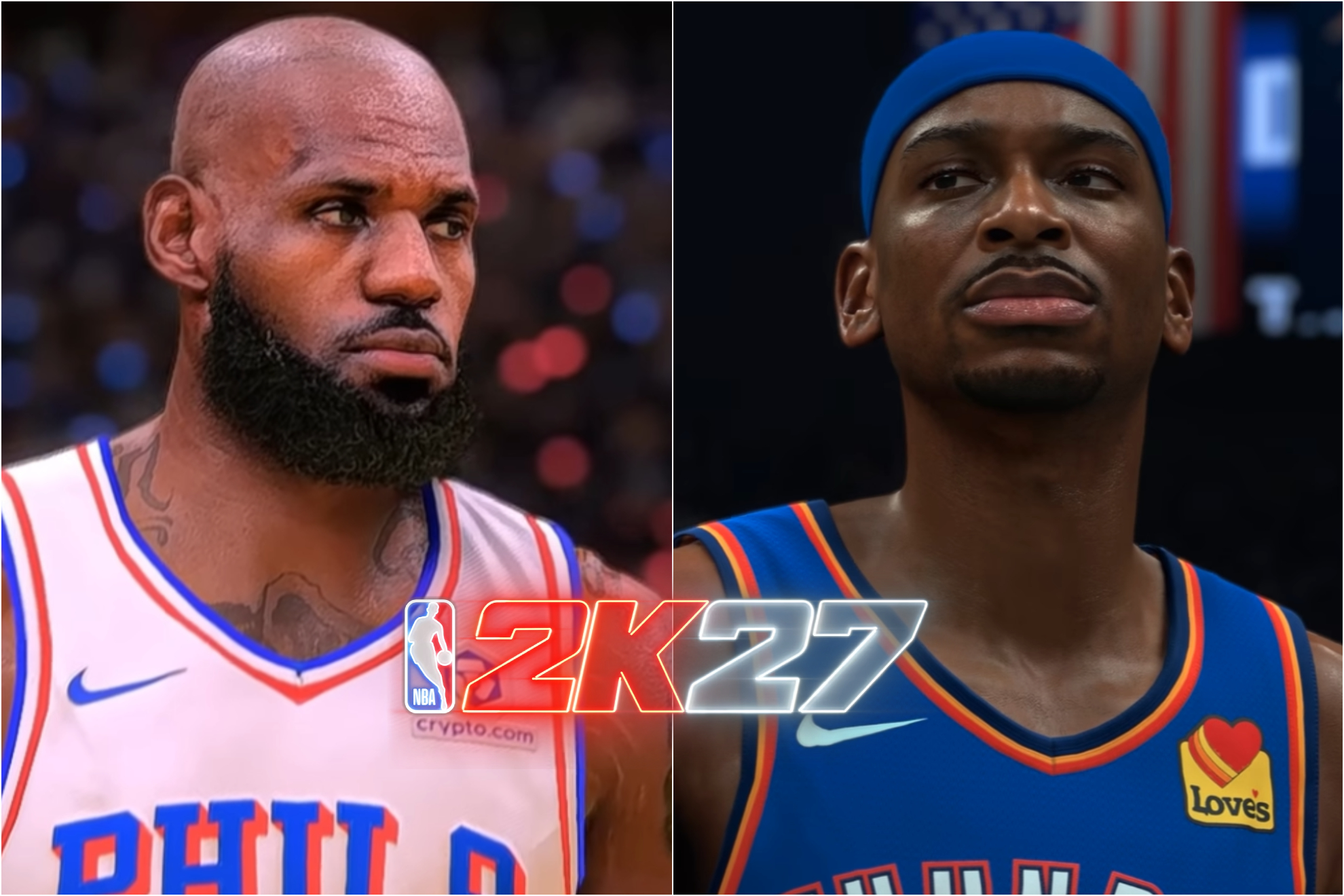 LeBron James y Shai Gilgeous-Alexander, dos candidatos al anillo de la NBA en 2K27