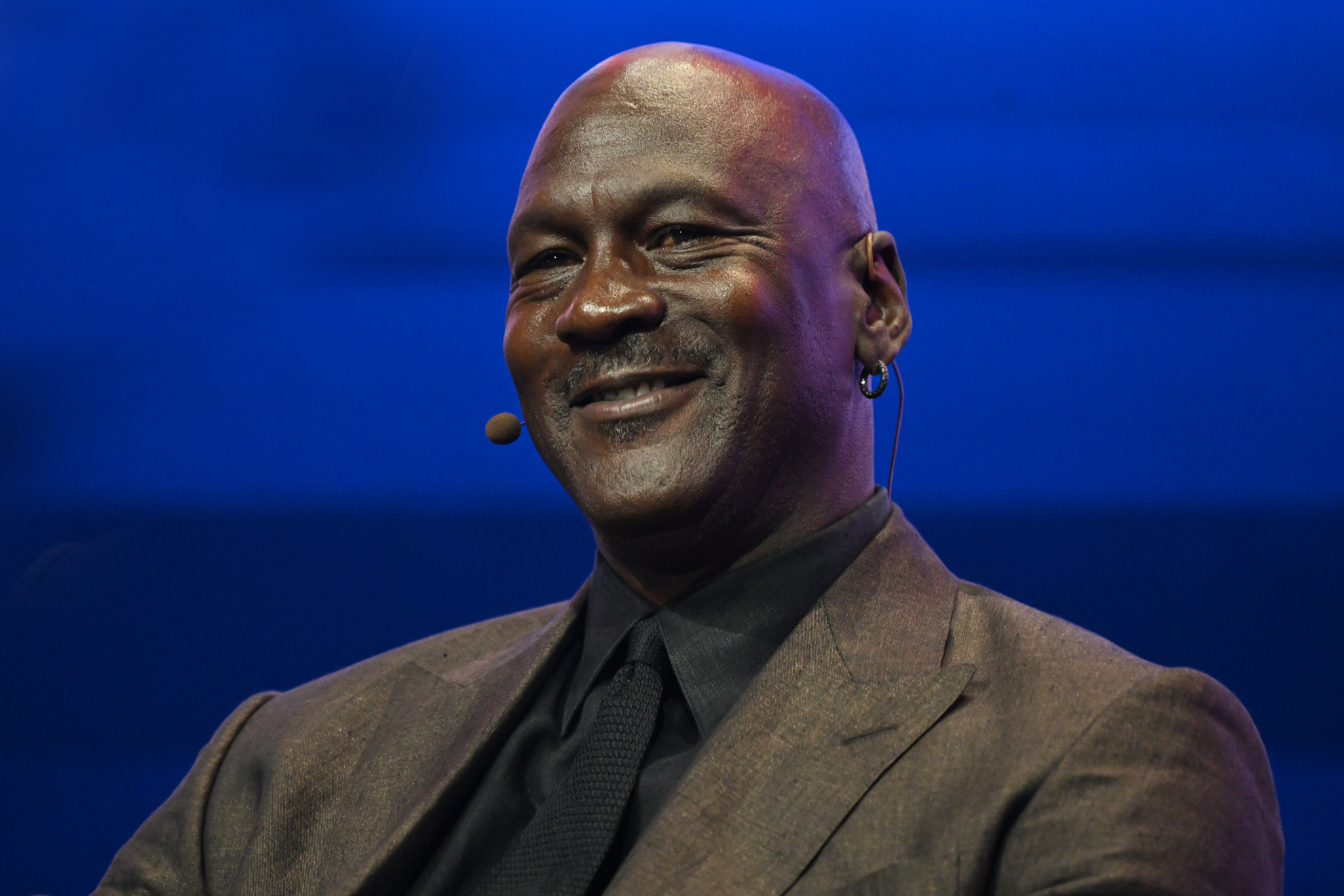 Michael Jordan durante su charla en el SBC Summit Lisboa.