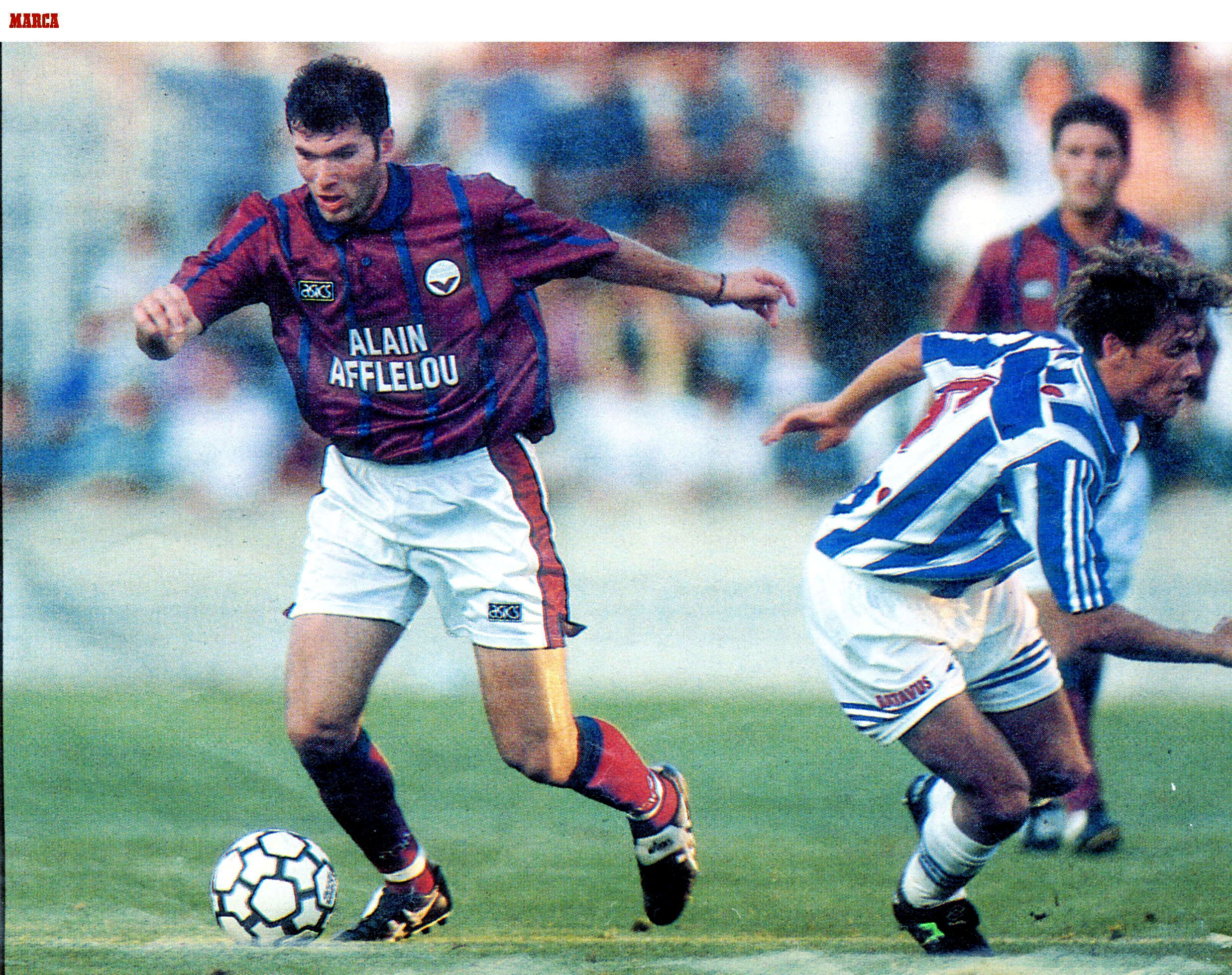 Zidane, en el Girondins de Burdeos, en la temporada 1995-96.