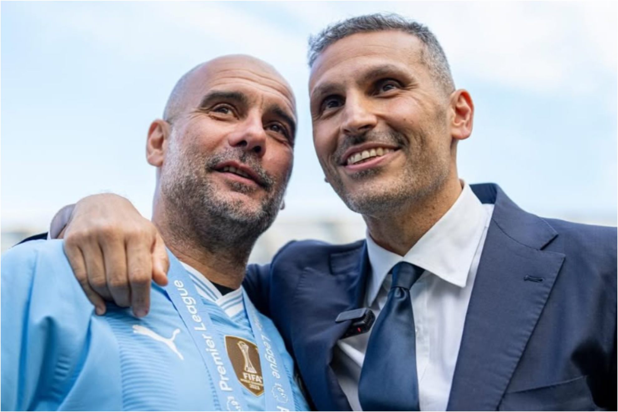 Pep Guardiola y Khaldoon Al Mubarak