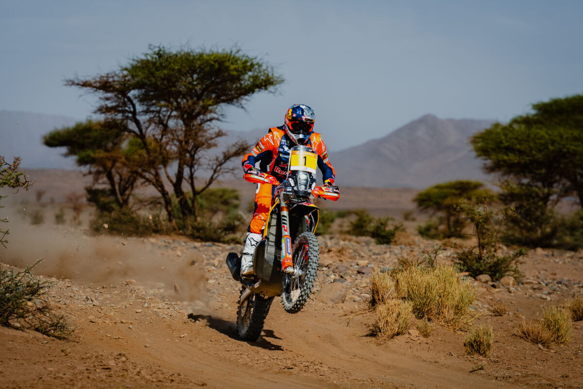 Daniel Sanders, en acción, durante la segunda etapa del Rally de Marruecos.