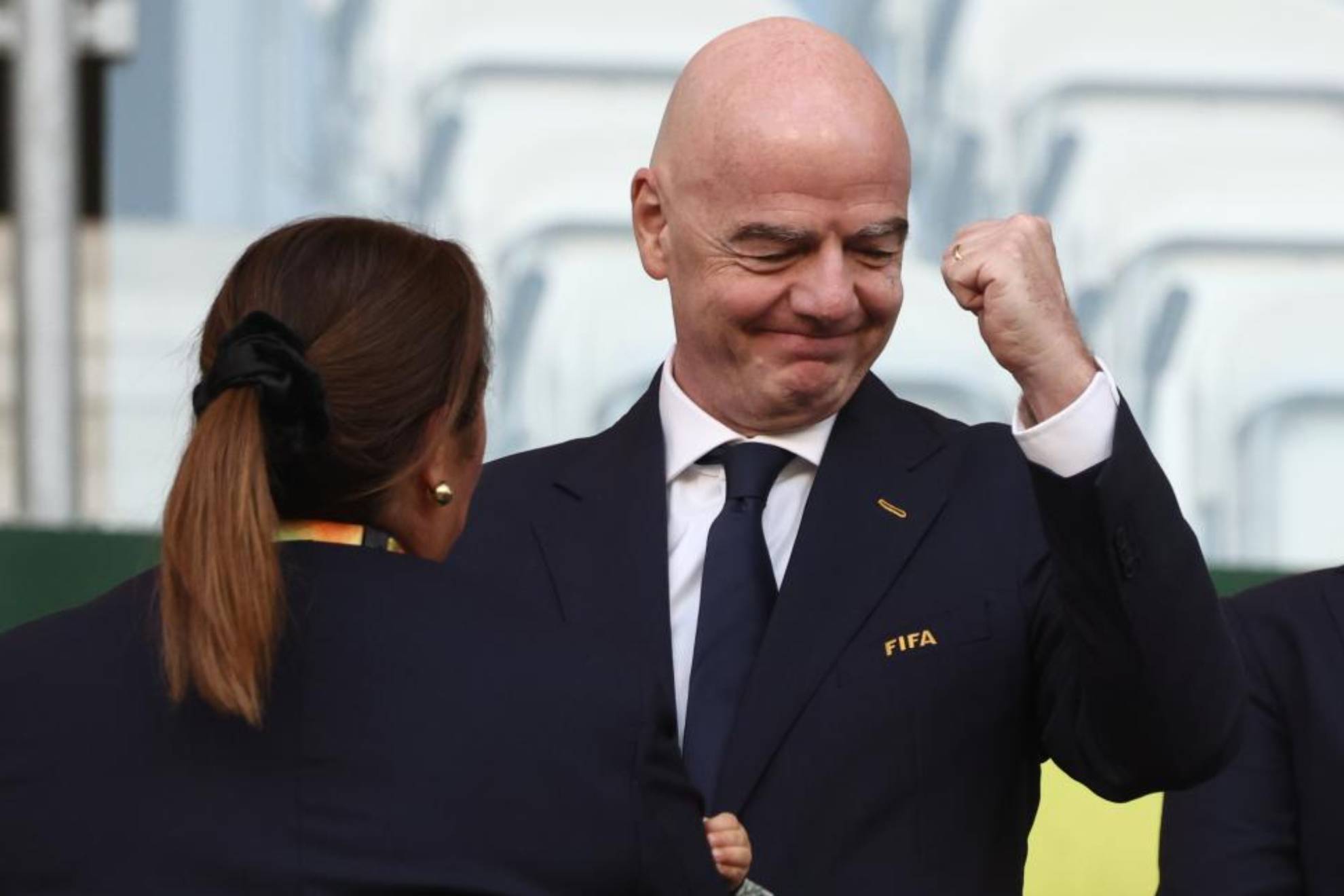Gianni Infantino, en la final del Mundial femenino sub20 entre España y Corea del Norte. AP