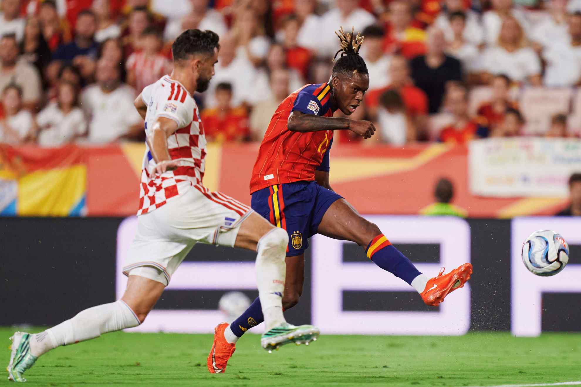 Nico Williams, autor el cuarto gol de España ante Croacia. RFEF
