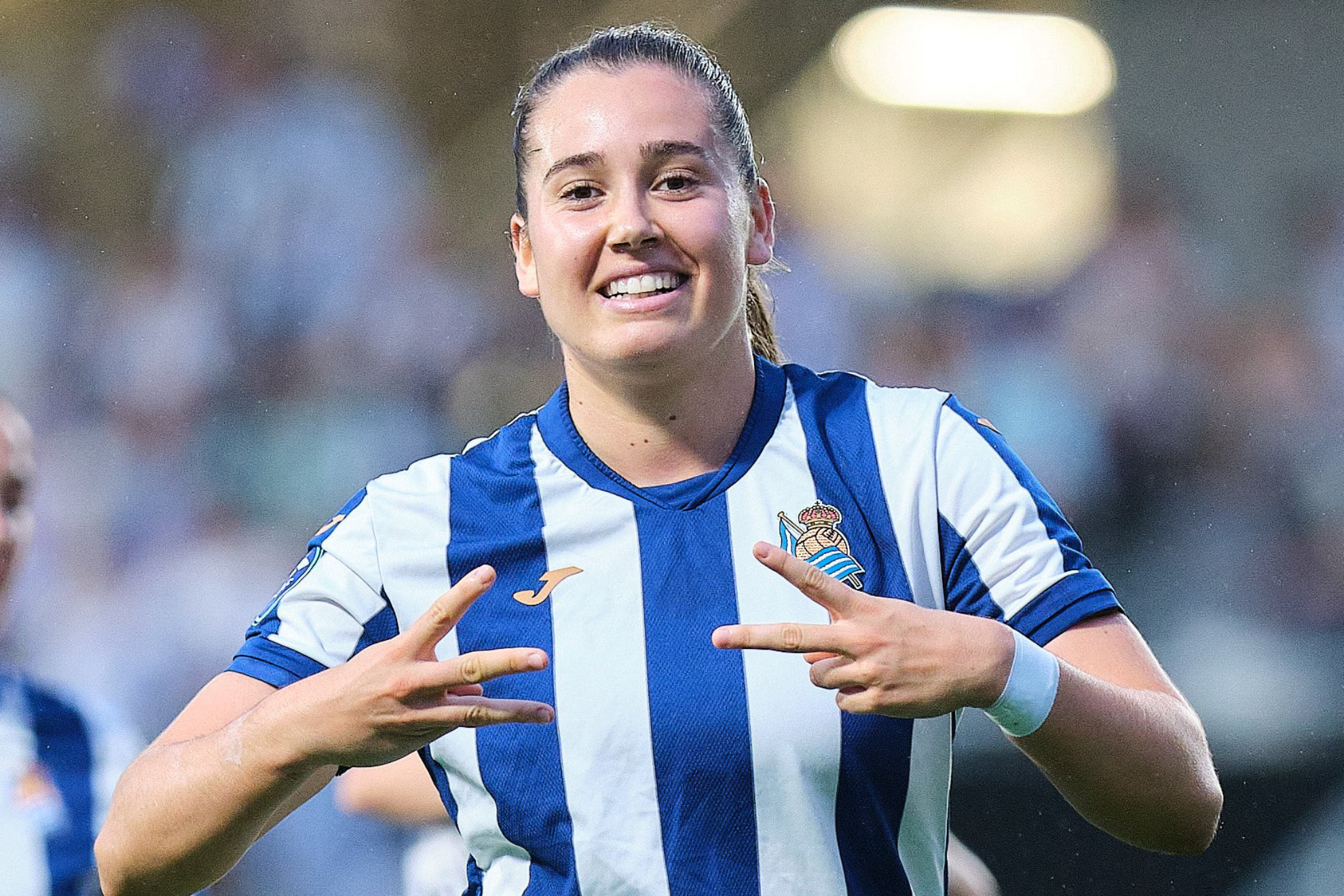 Laura Camino celebra su primer gol con la Real Sociedad Real Sociedad