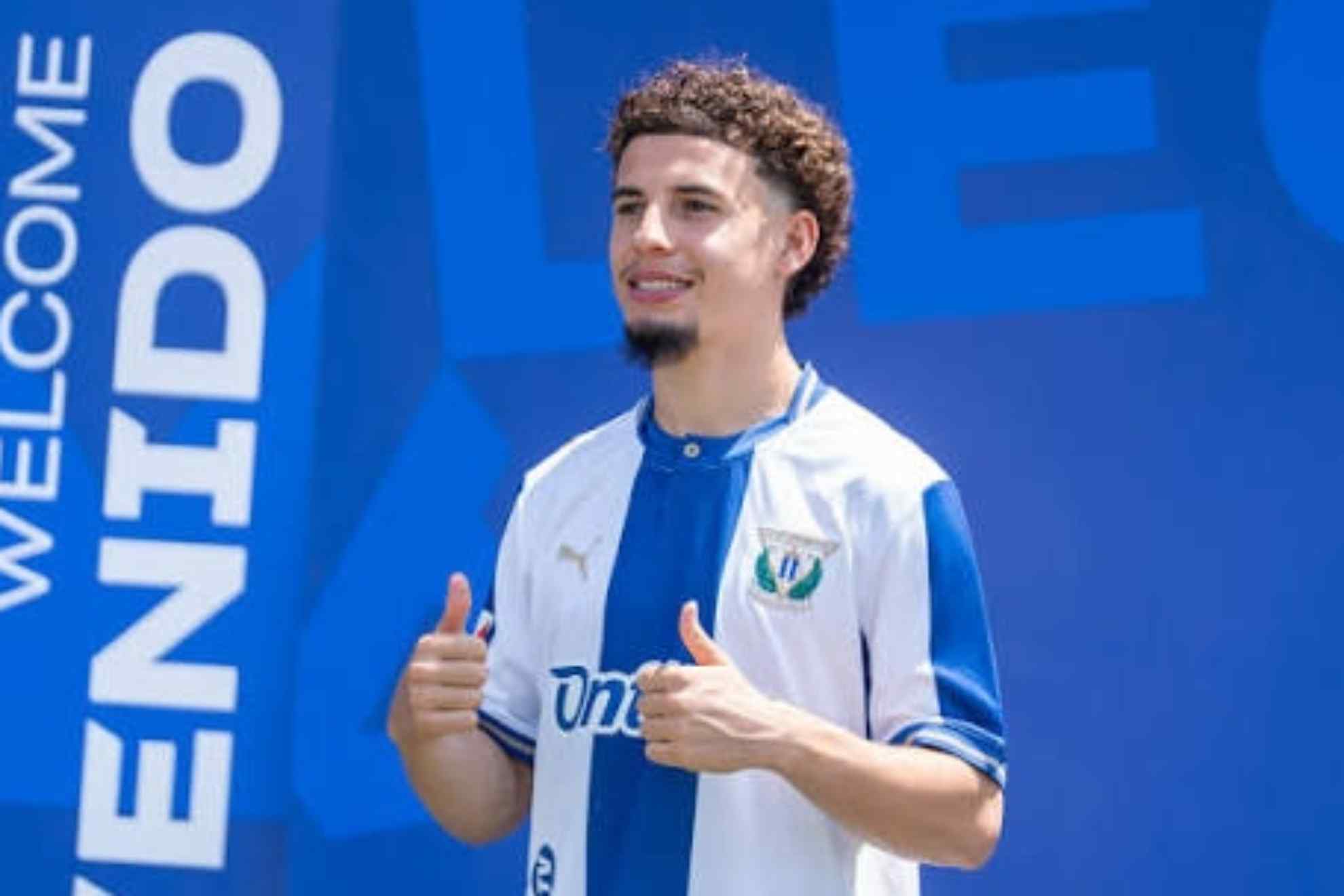 Gharbi, en su presentación con el Leganés.