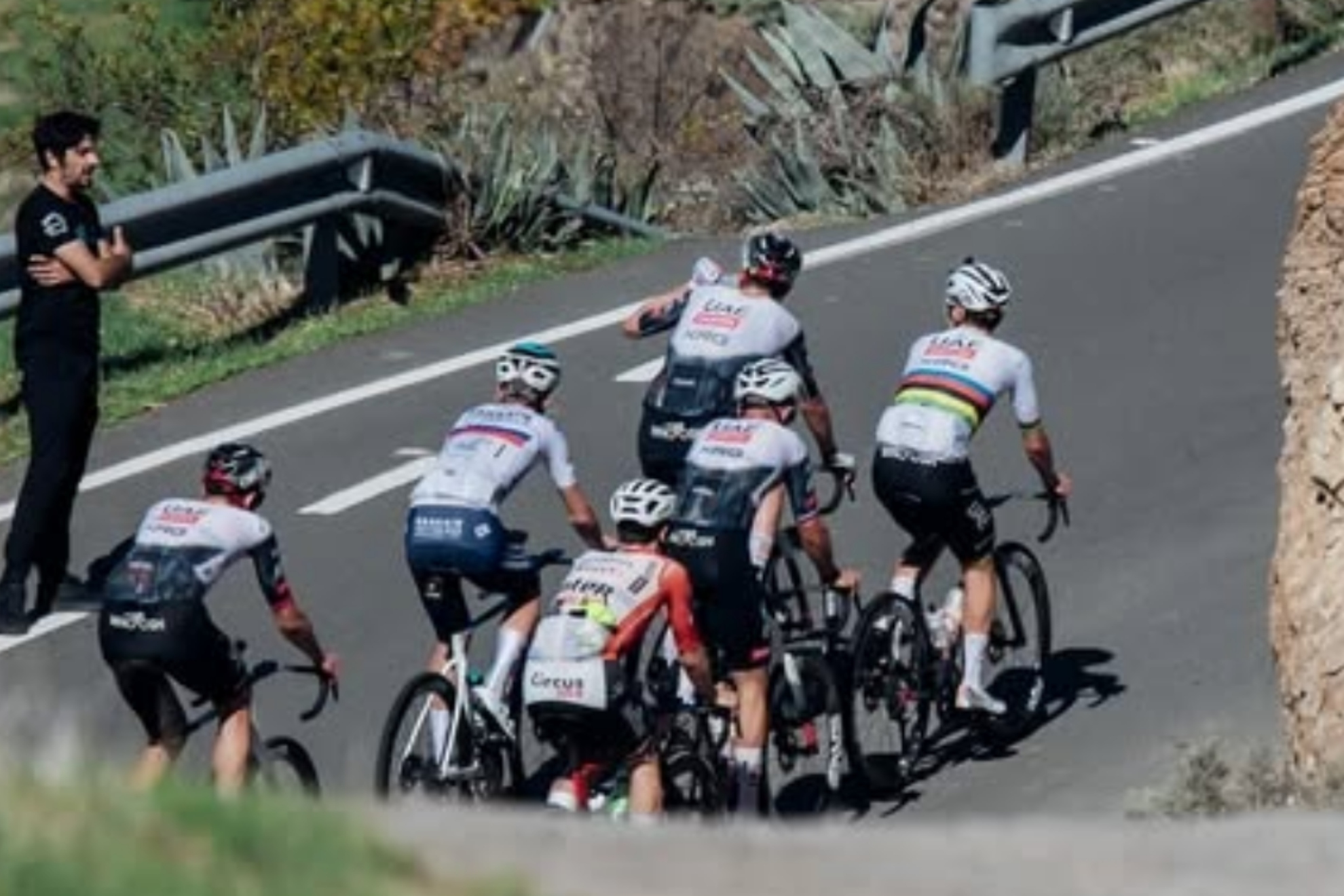 Pogacar, el año pasado en Canarias.