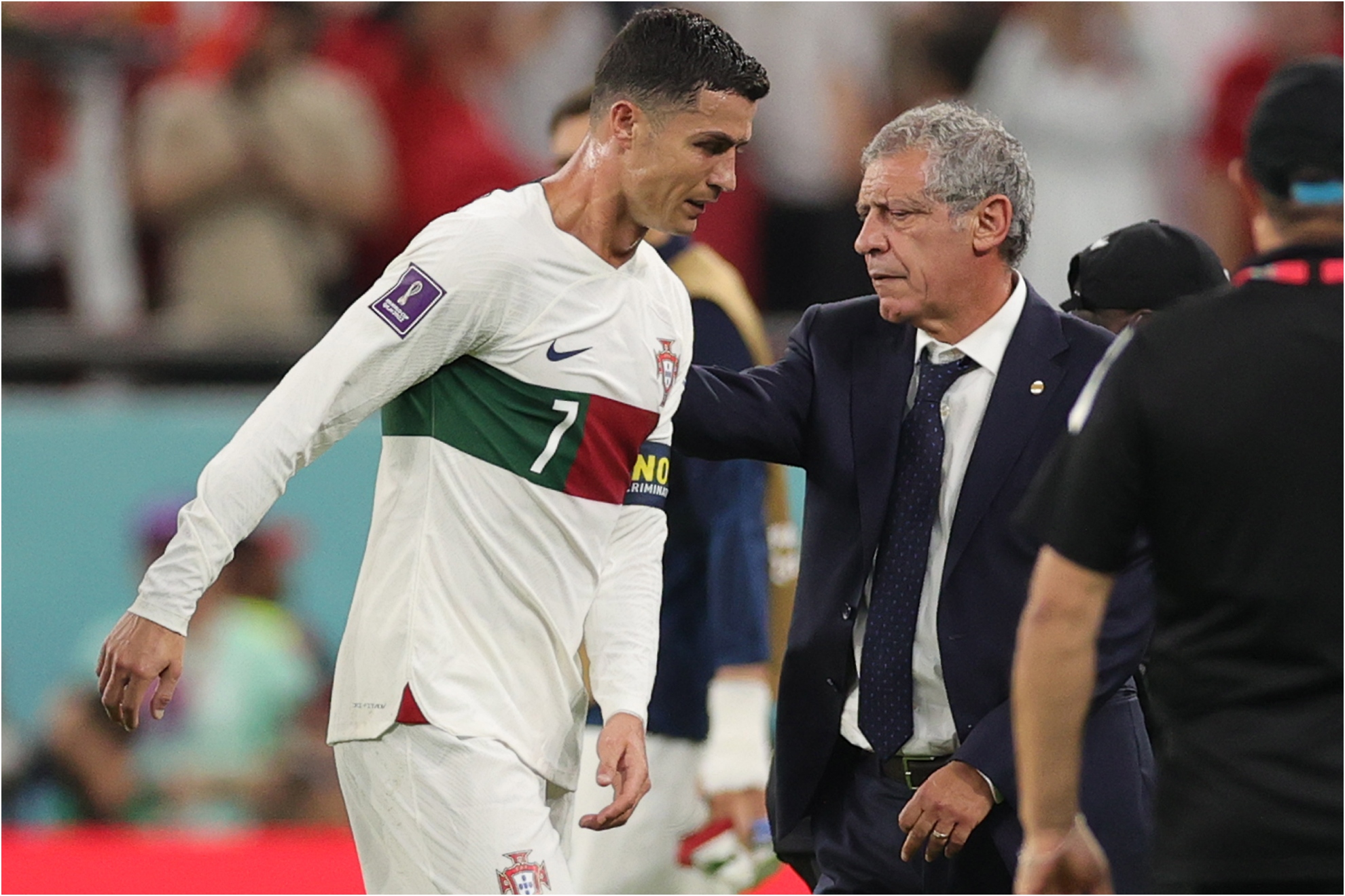 Cristiano Ronaldo y Fernando Santos en el Mundial de 2022. Friedemann Vogel