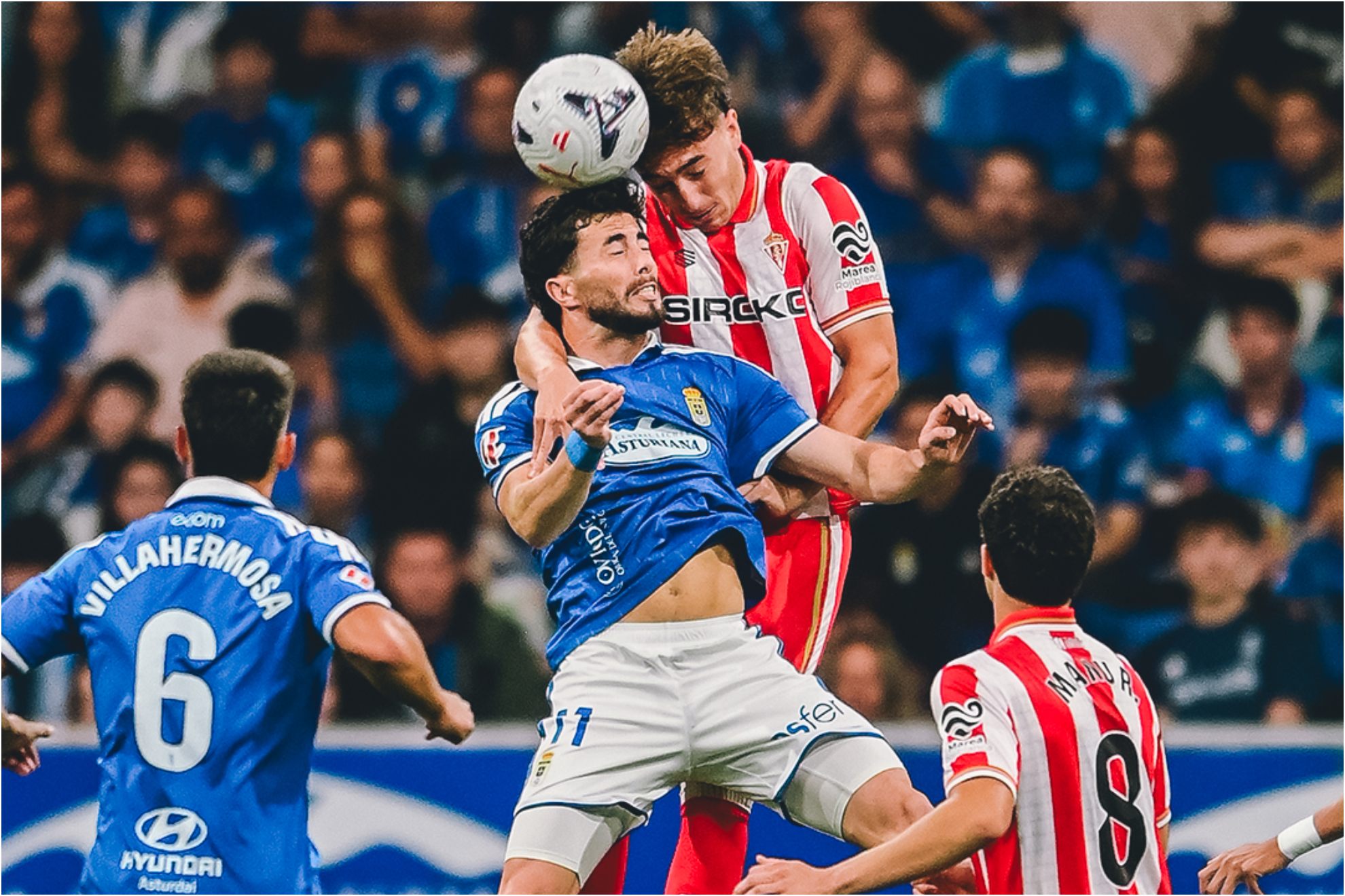 Un lance del derbi asturiano SPORTING