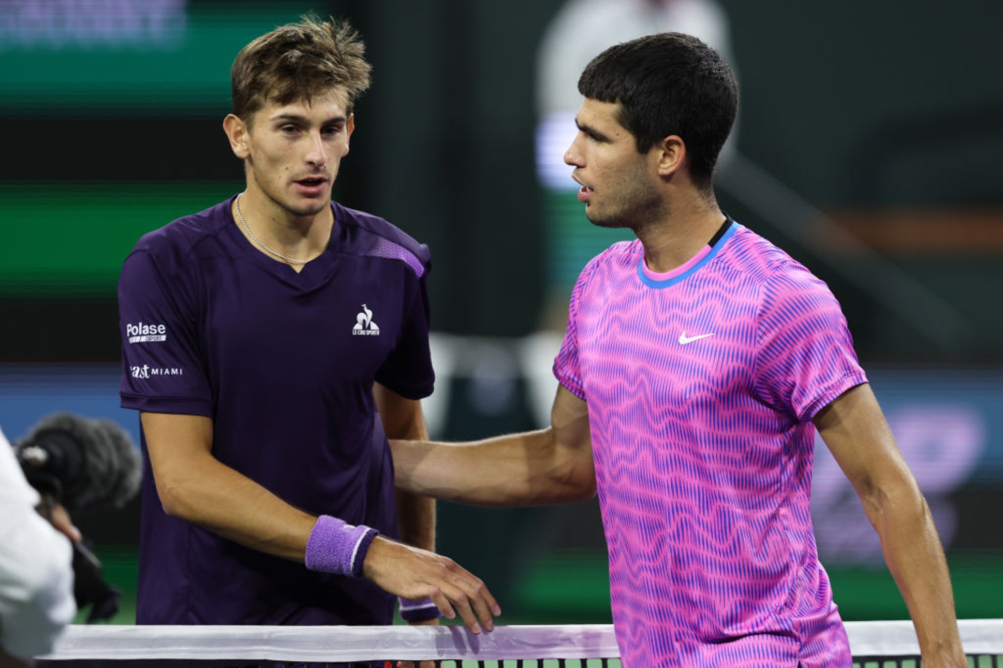 Arnaldi y Alcaraz, en Indian Wells. Getty Images