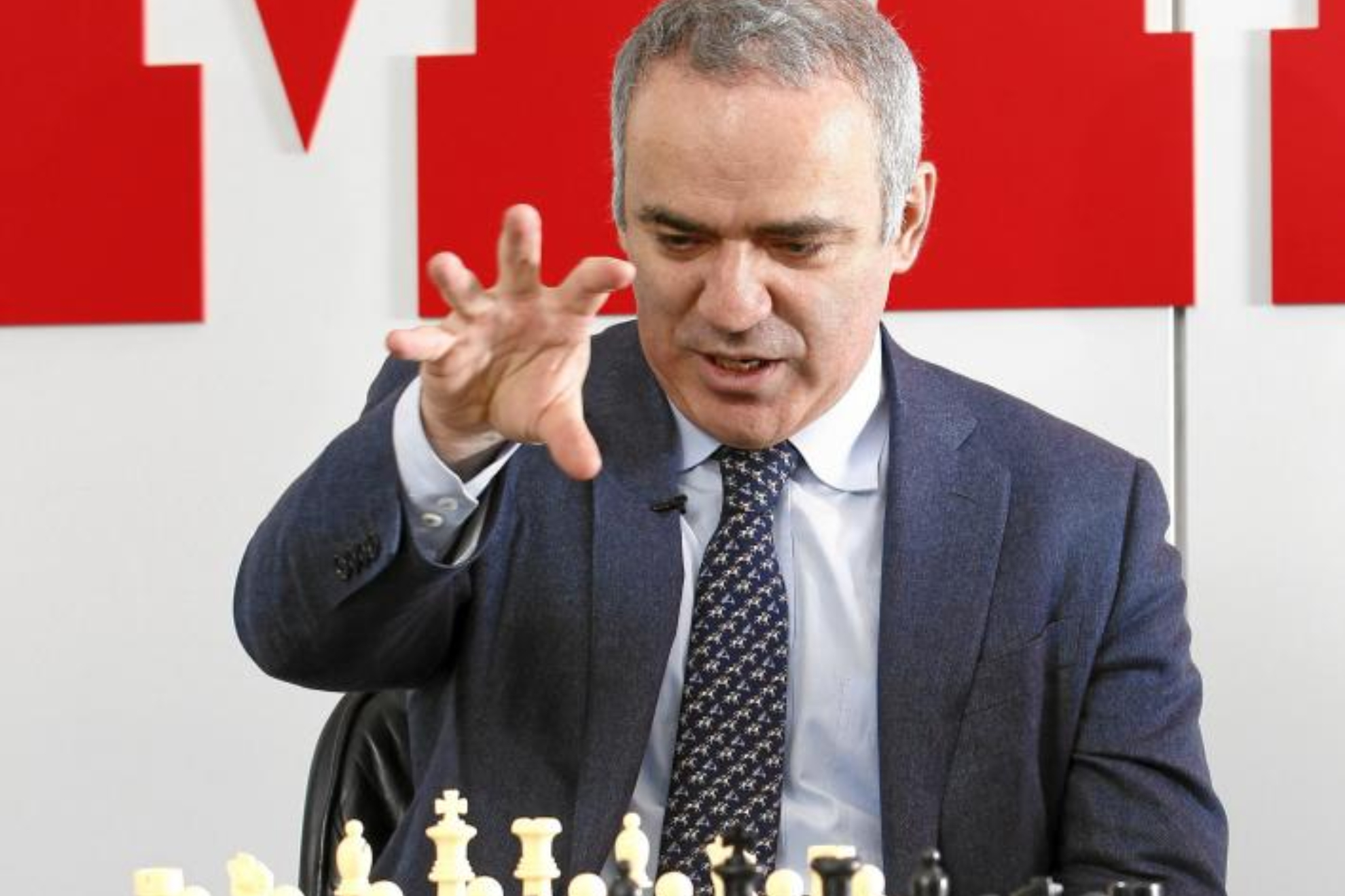 Gari Kasparov, durante una visita a MARCA Rafa Casal