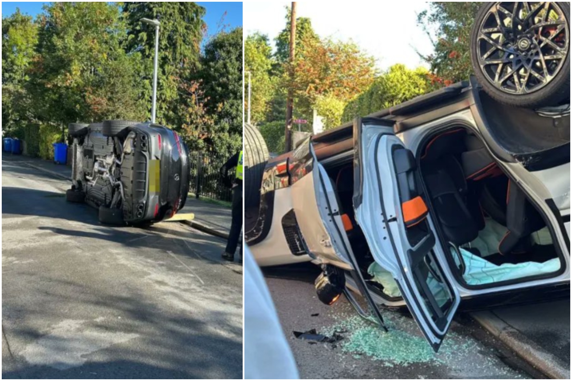 Un montaje con imágenes de los accidentes de los jugadores del Hull City.
