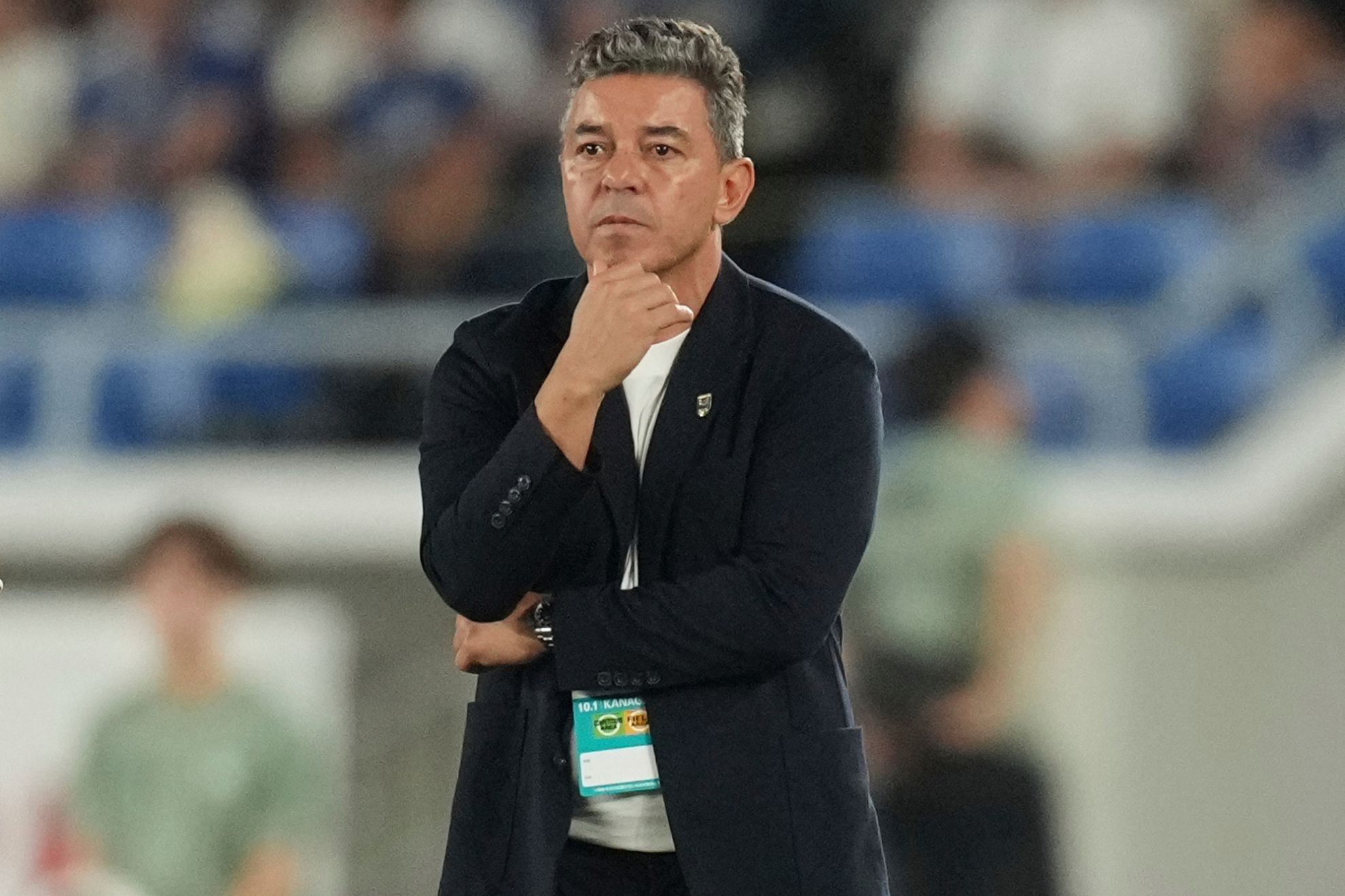 Marcelo Gallardo, durante el partido contra Japón