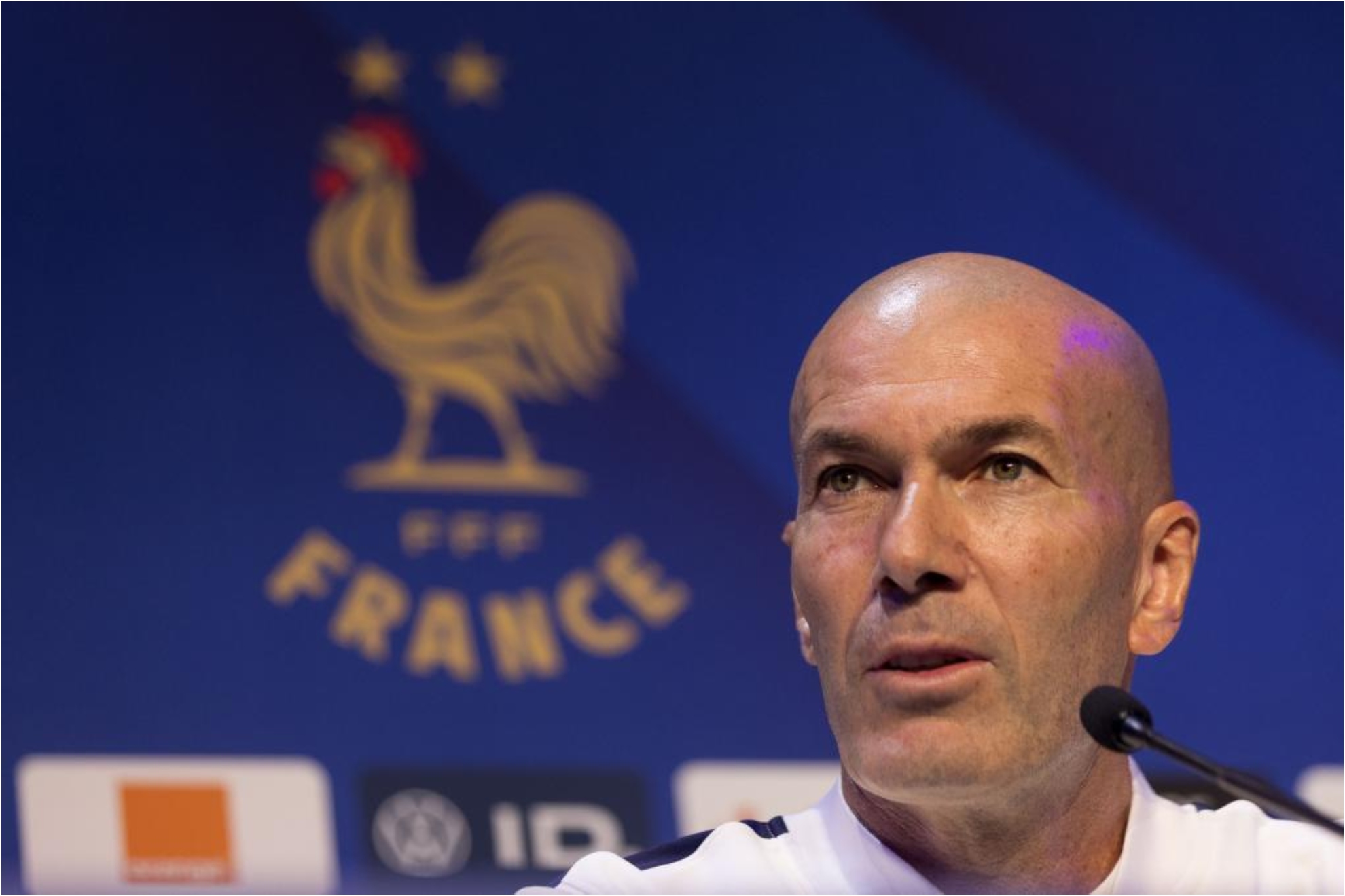 Zidane, en un momento de una comparecencia ante los medios. EFE