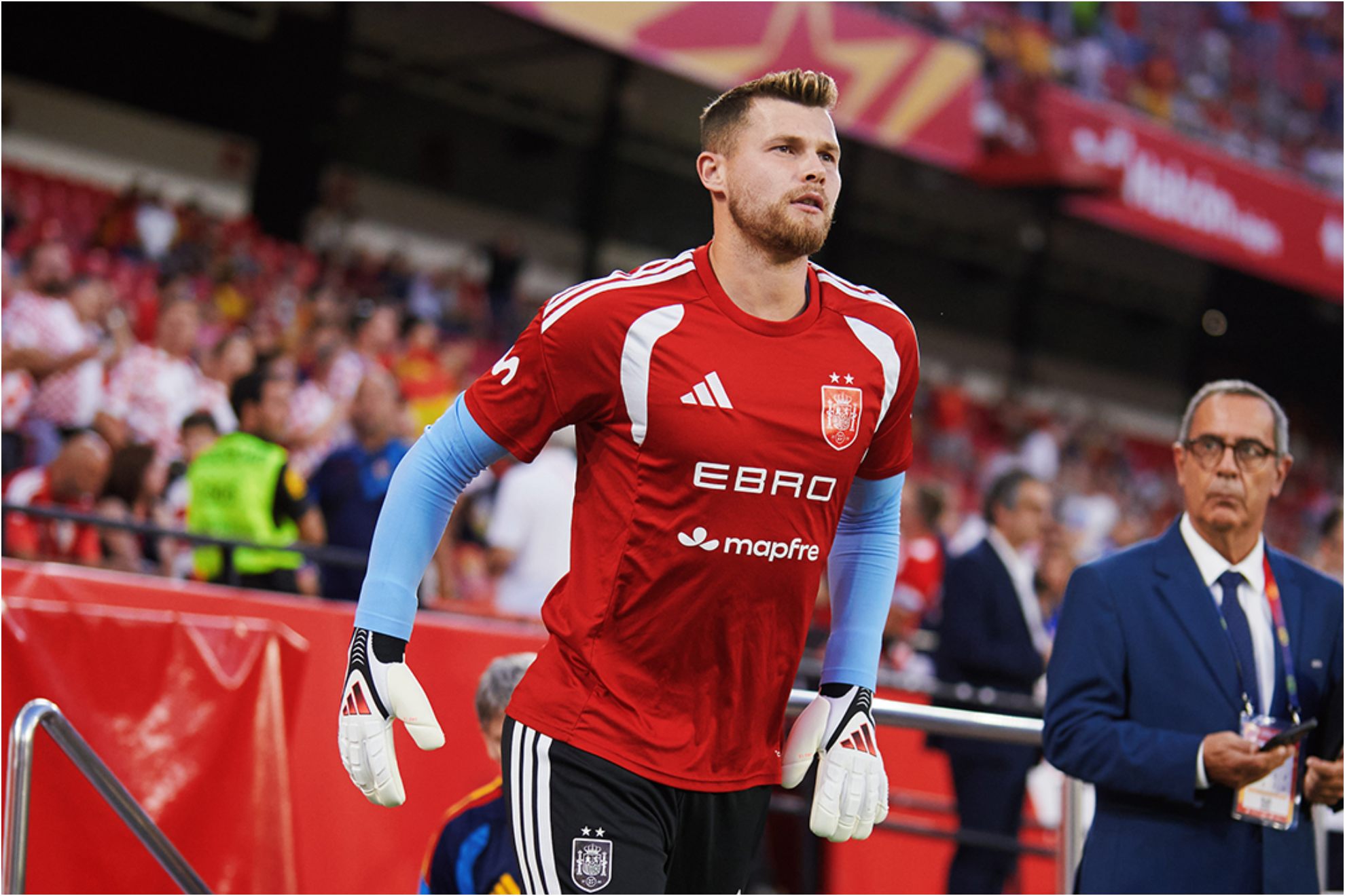 Josep Martínez, en el partido ante Croacia. SEFÚTBOL
