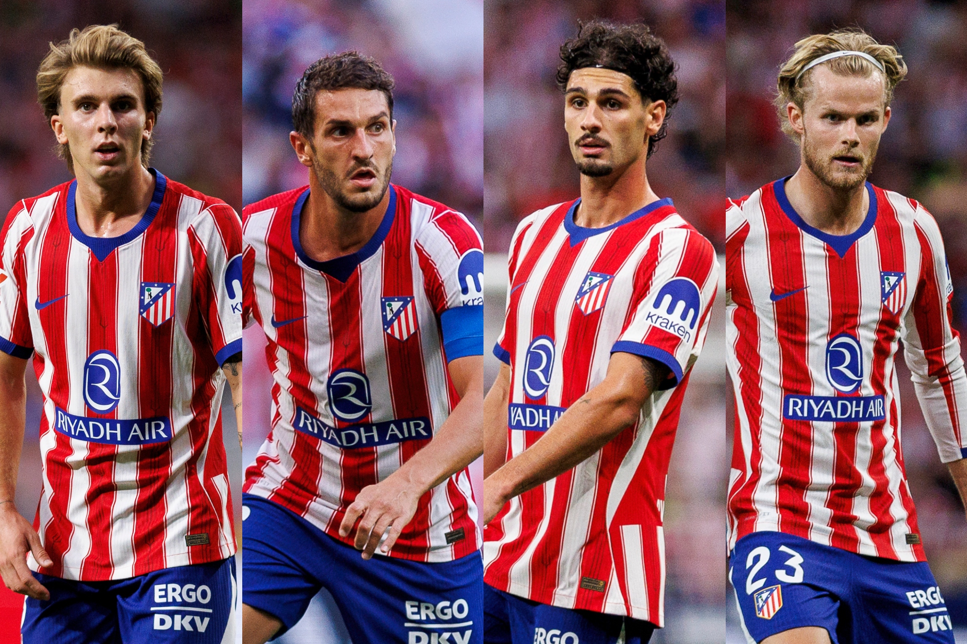 Barrios, Koke, Cardoso y Hjulmand.