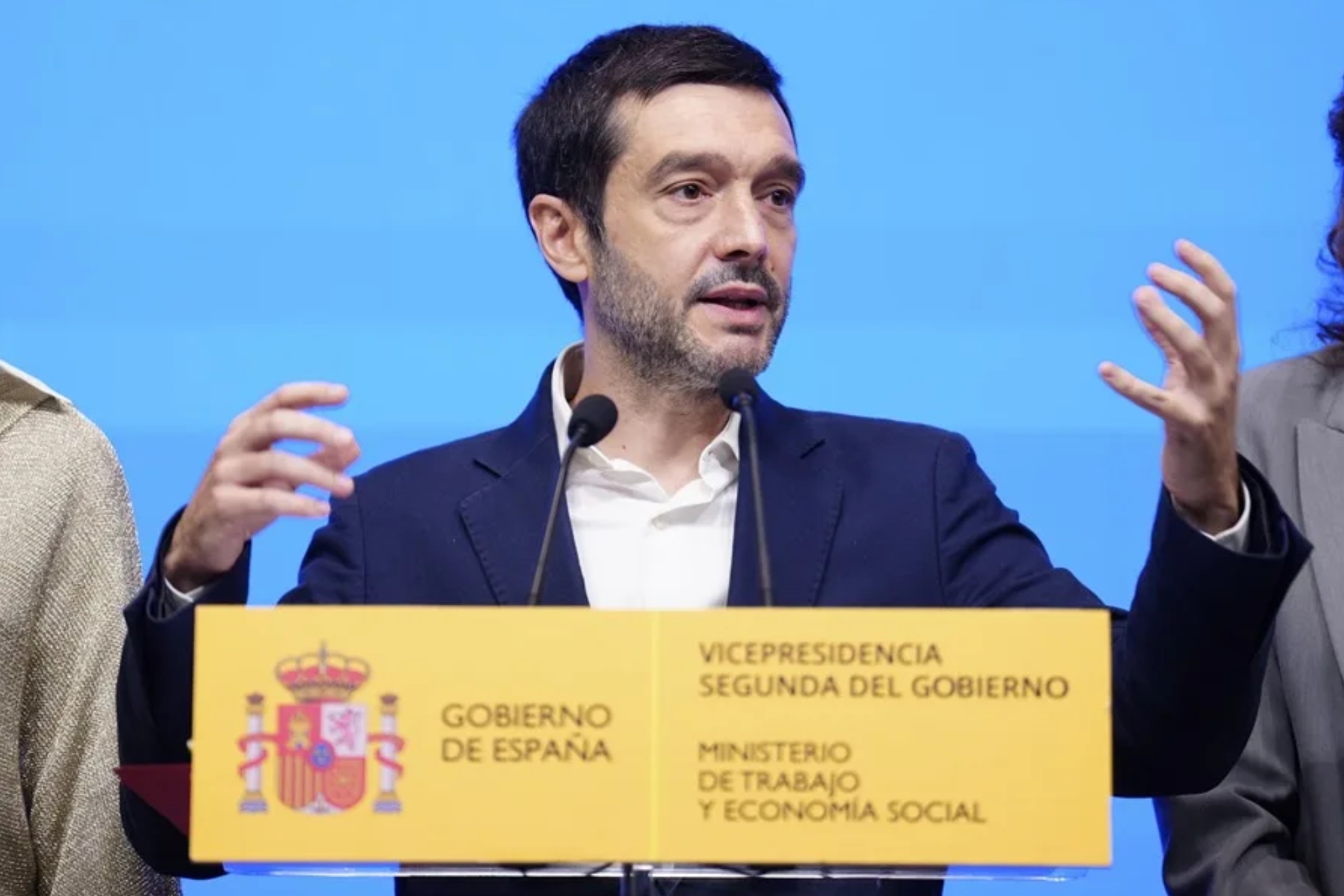 Los ministros de Sumar comparecen de forma conjunta y mandan un aviso a PP, Vox y Junts EFE