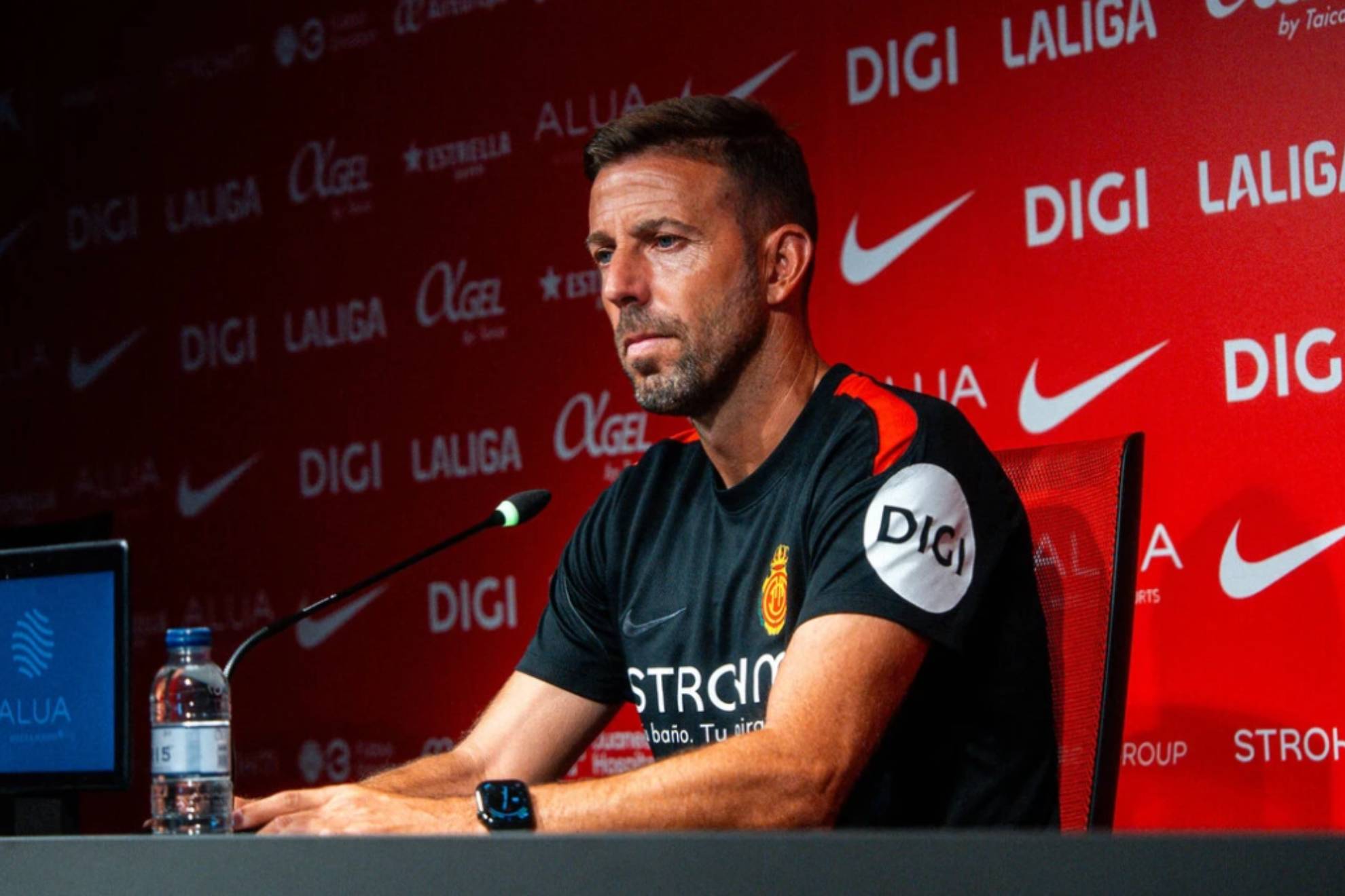 Luis García, en rueda de prensa. Mallorca