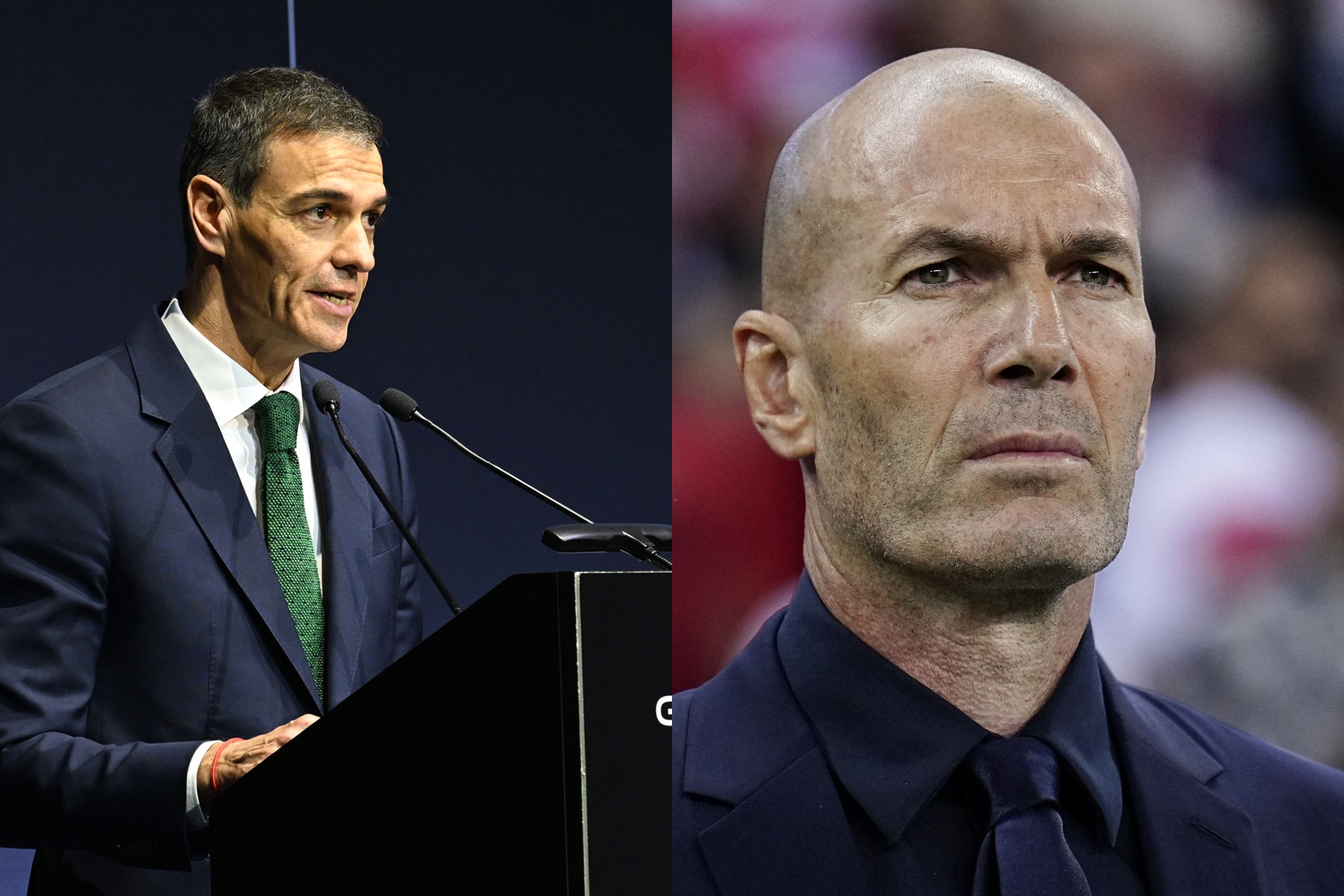 Pedro Sánchez y Zidane.