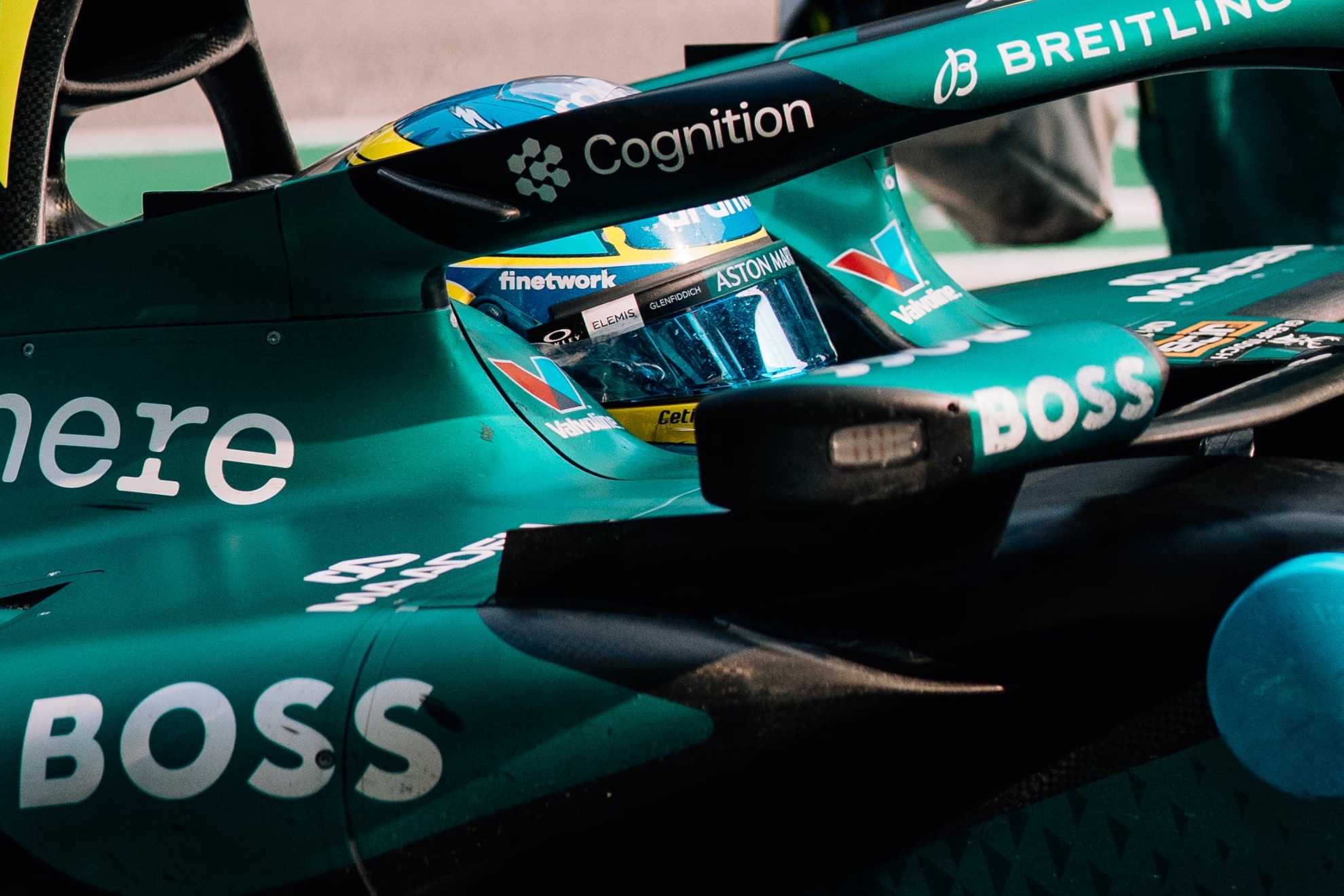 Alonso, en el Aston Martin AMR26.