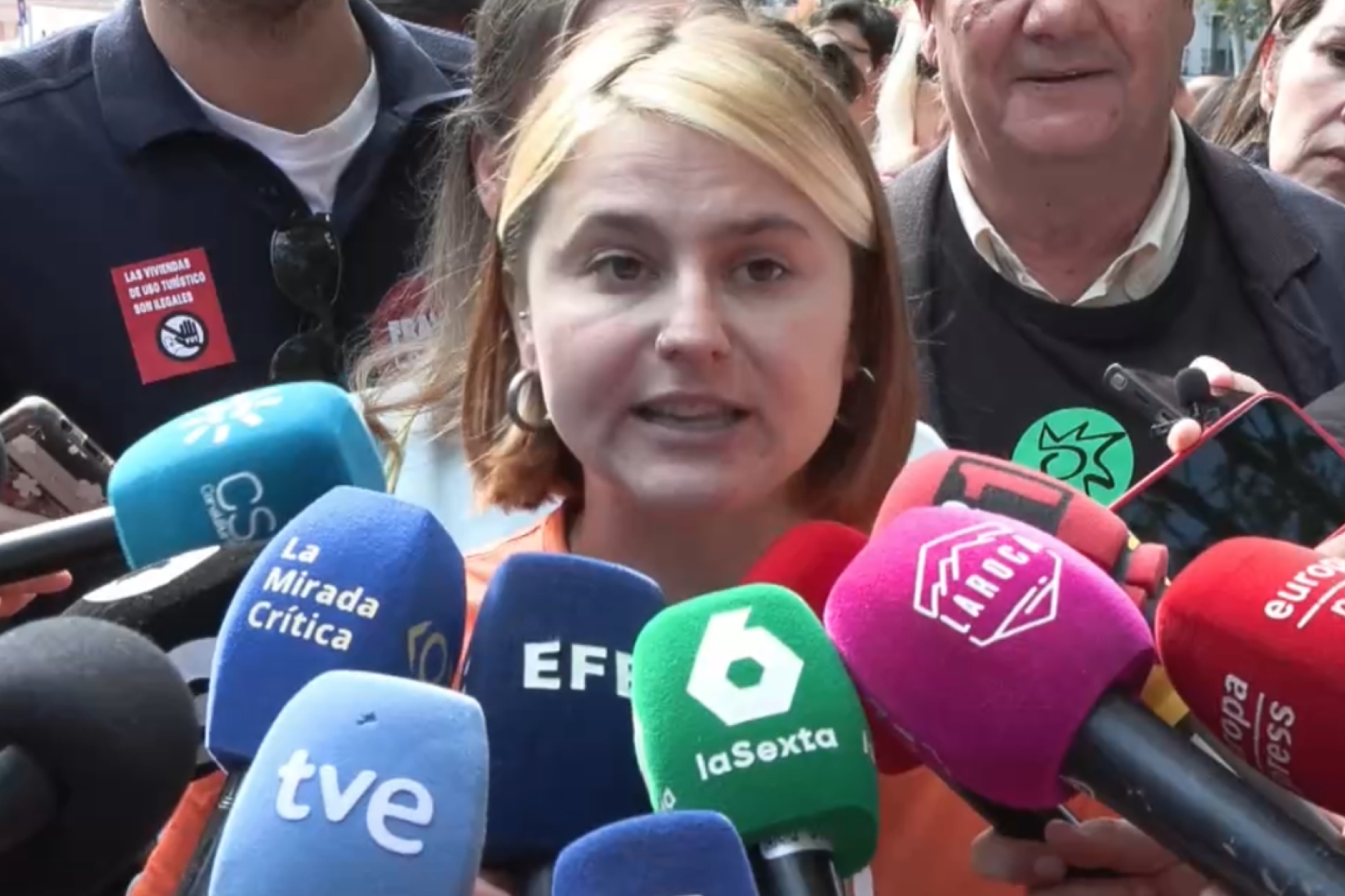 Valeria Racu, portavoz del Sindicato de Inquilinas, pide una huelga general EFE
