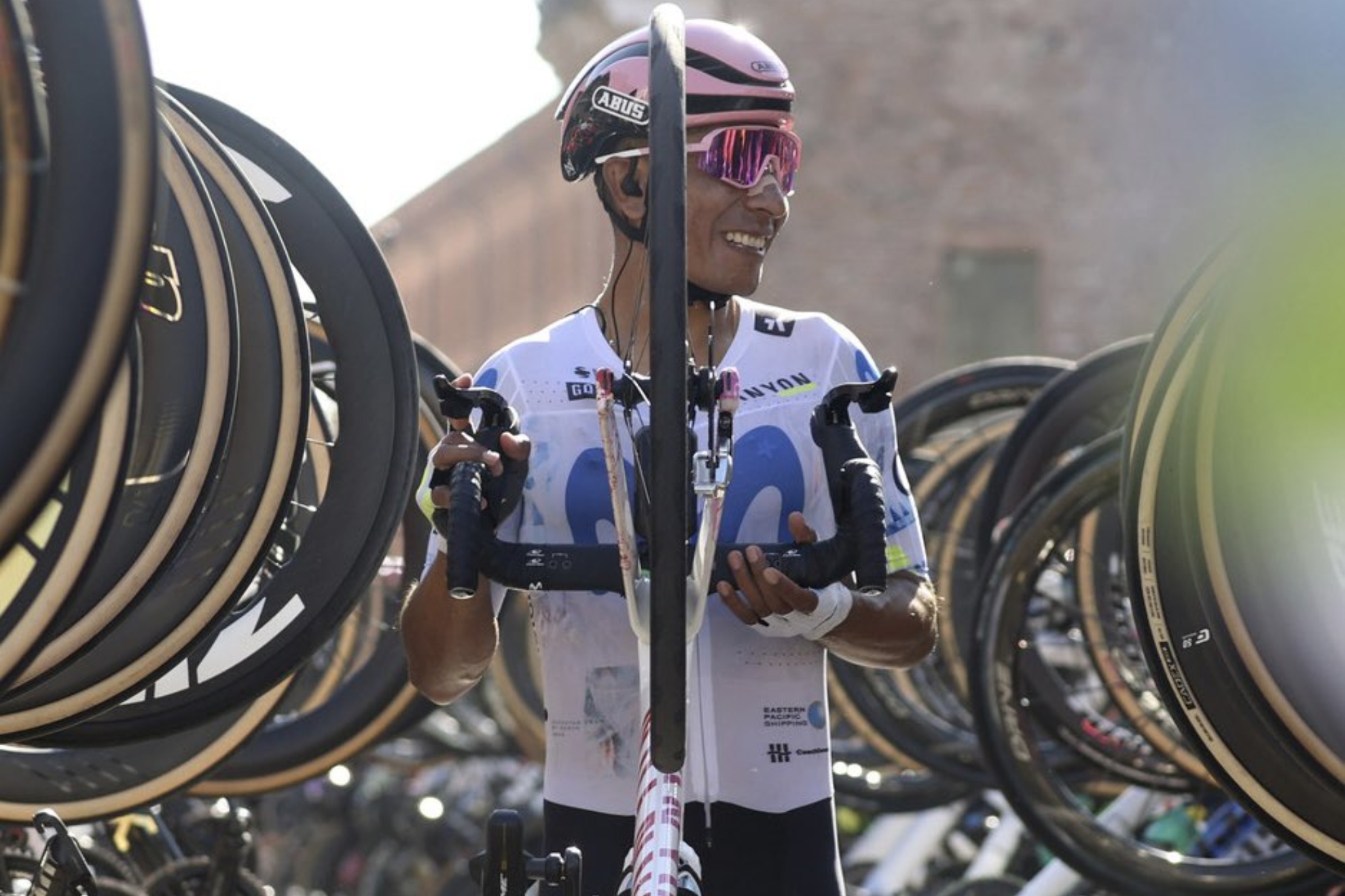 Nairo, en su despedida. MOVISTAR TEAM