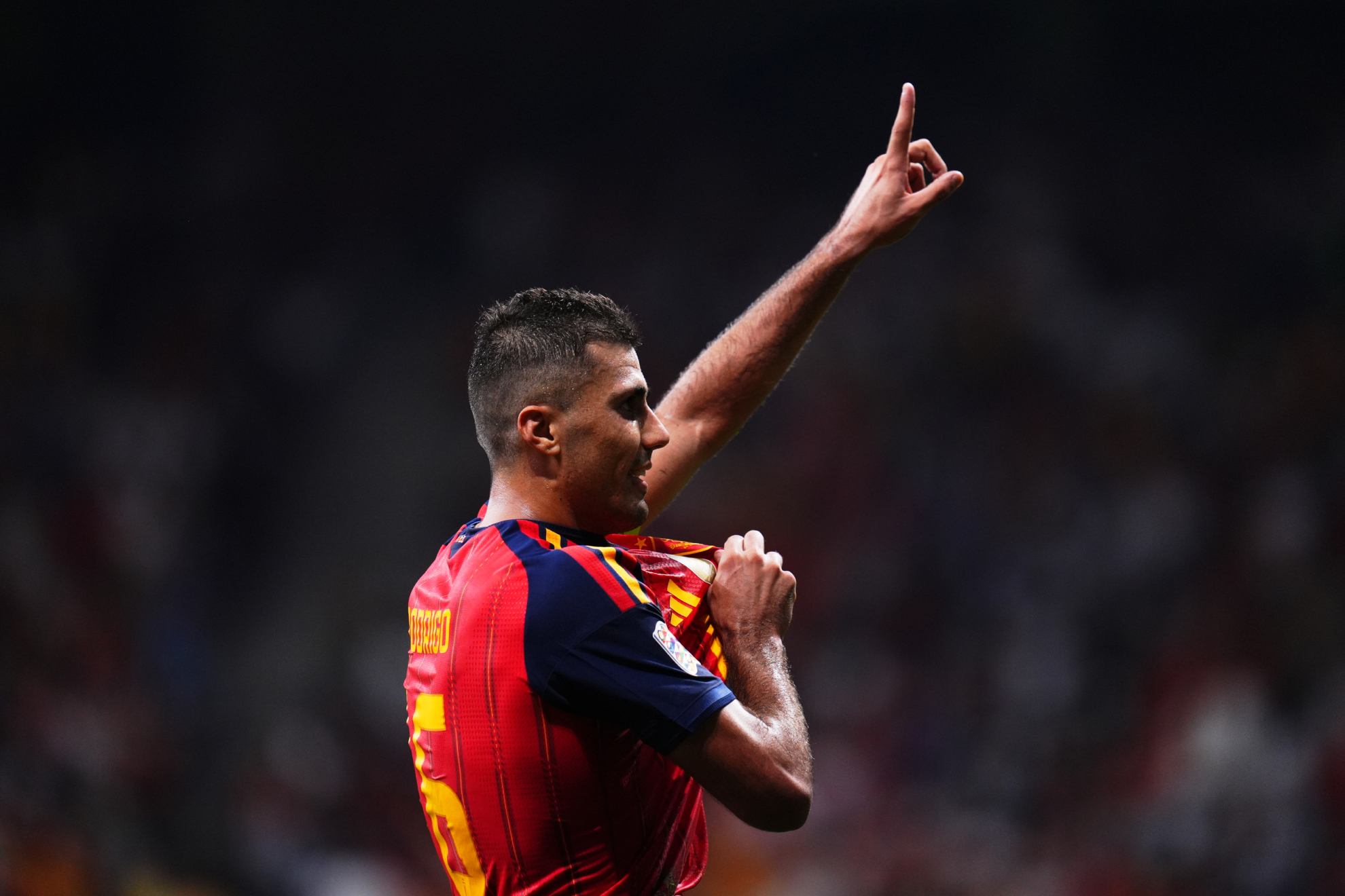Rodri celebra su gol ante los checos. CHEMA REY