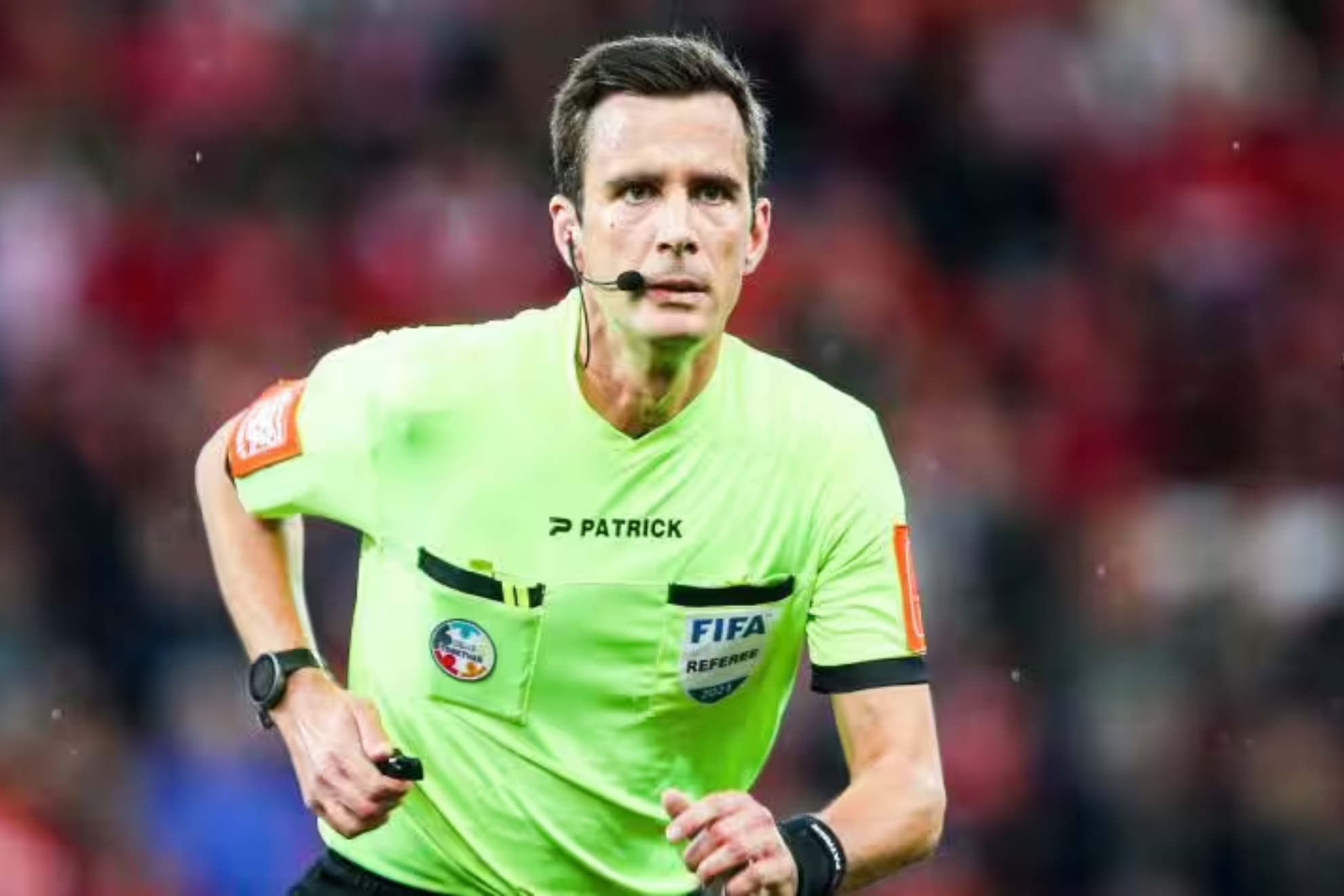 Erik Lambrechts, durante un partido internacional RBAF