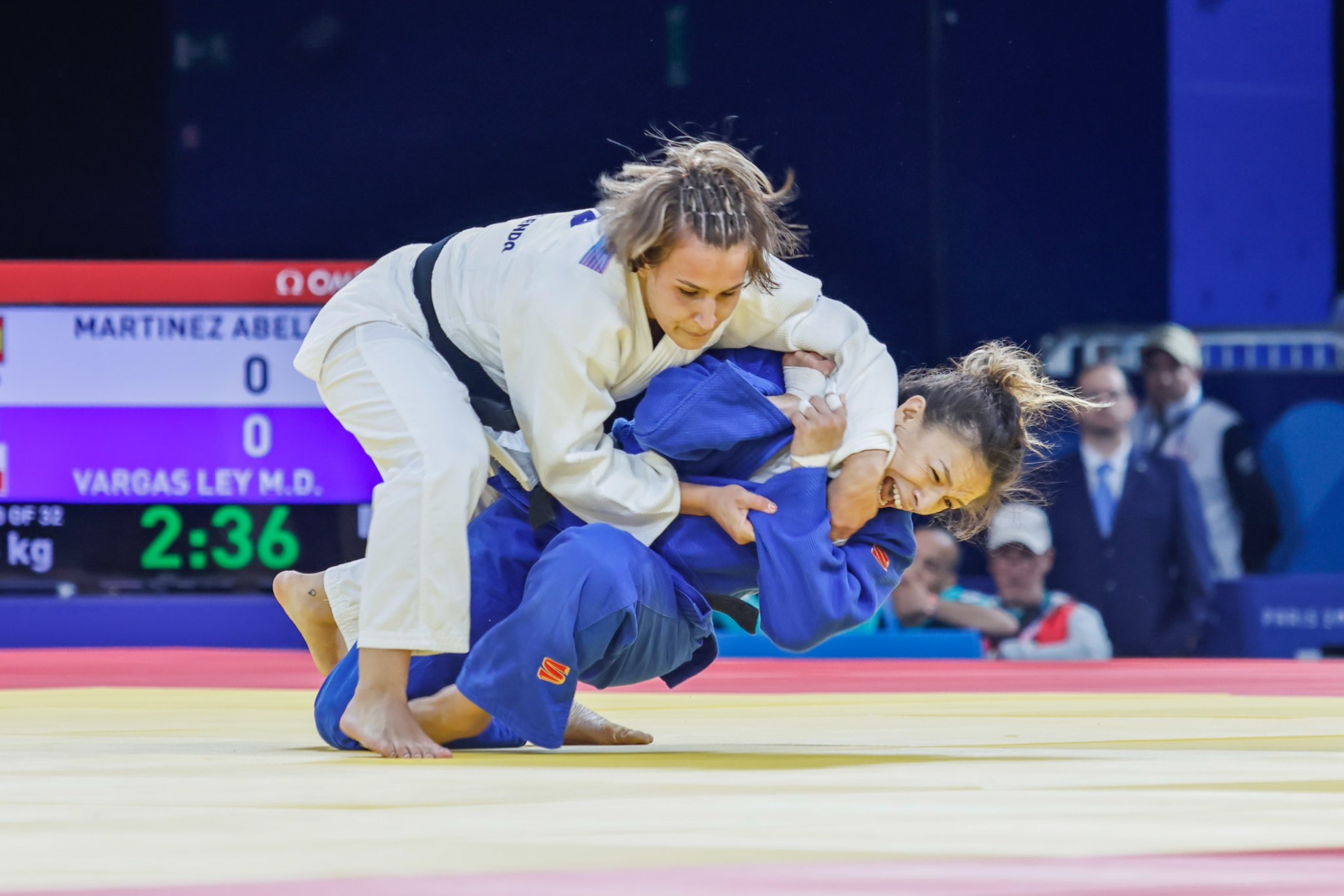 Laura Martínez durante un combate.