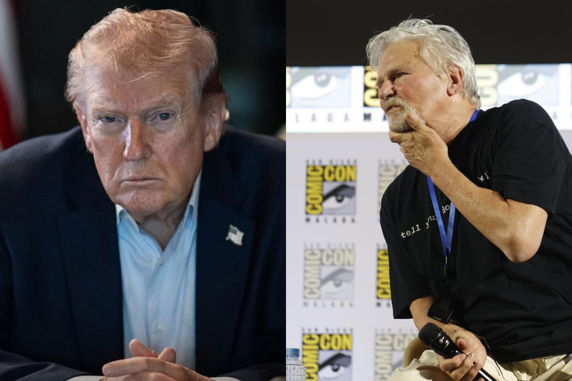 Donald Trump y Richard Dean Anderson.