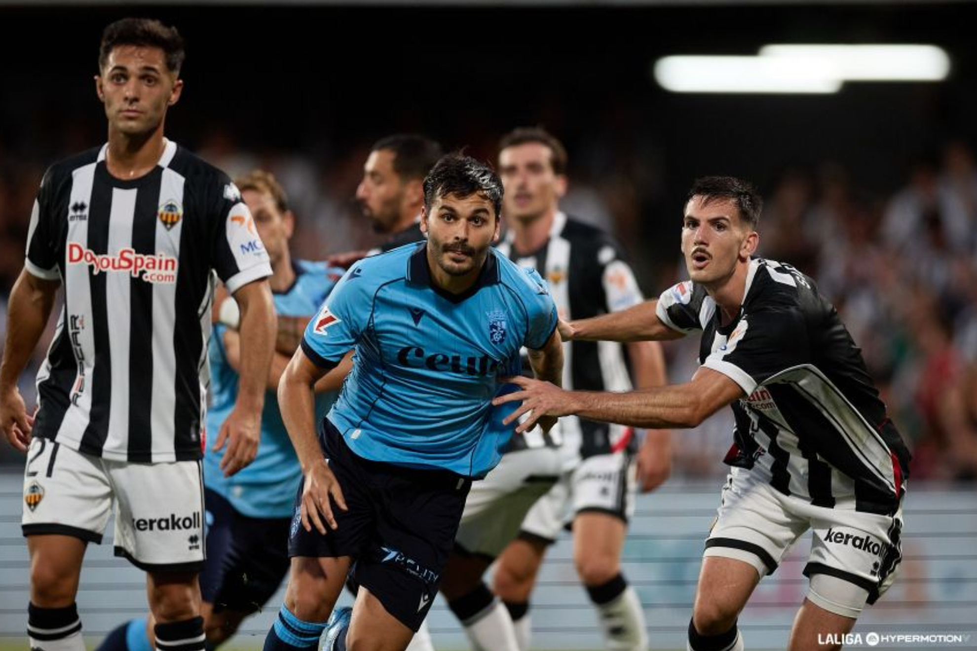 Lance del partido Castellón-Ceuta. LALIGA