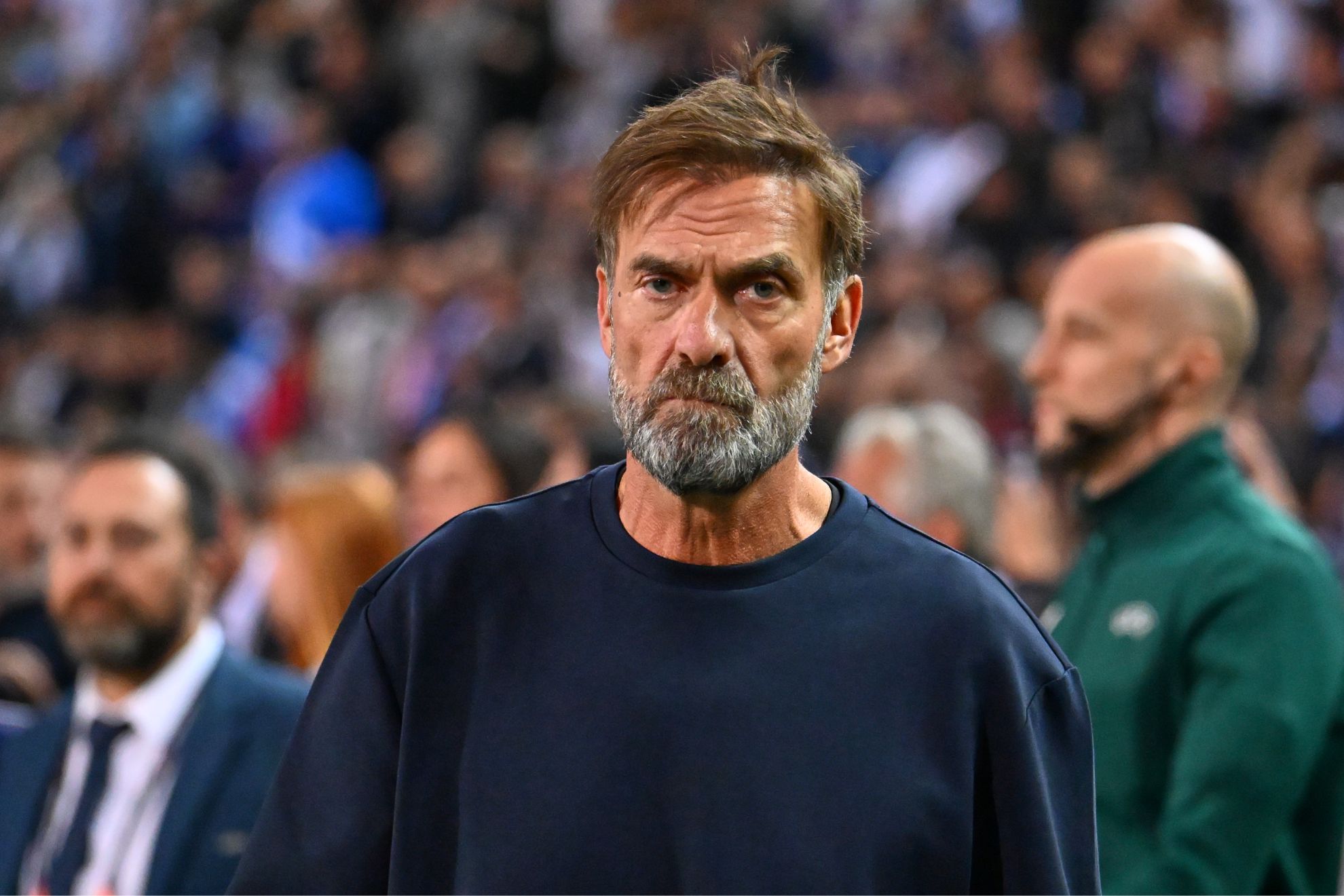 Jürgen Klopp, contrariado durante el partido ante Grecia